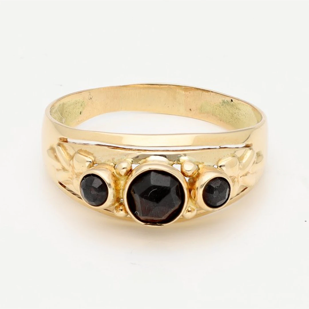 Ring - 14 kt. Yellow gold - Garnet