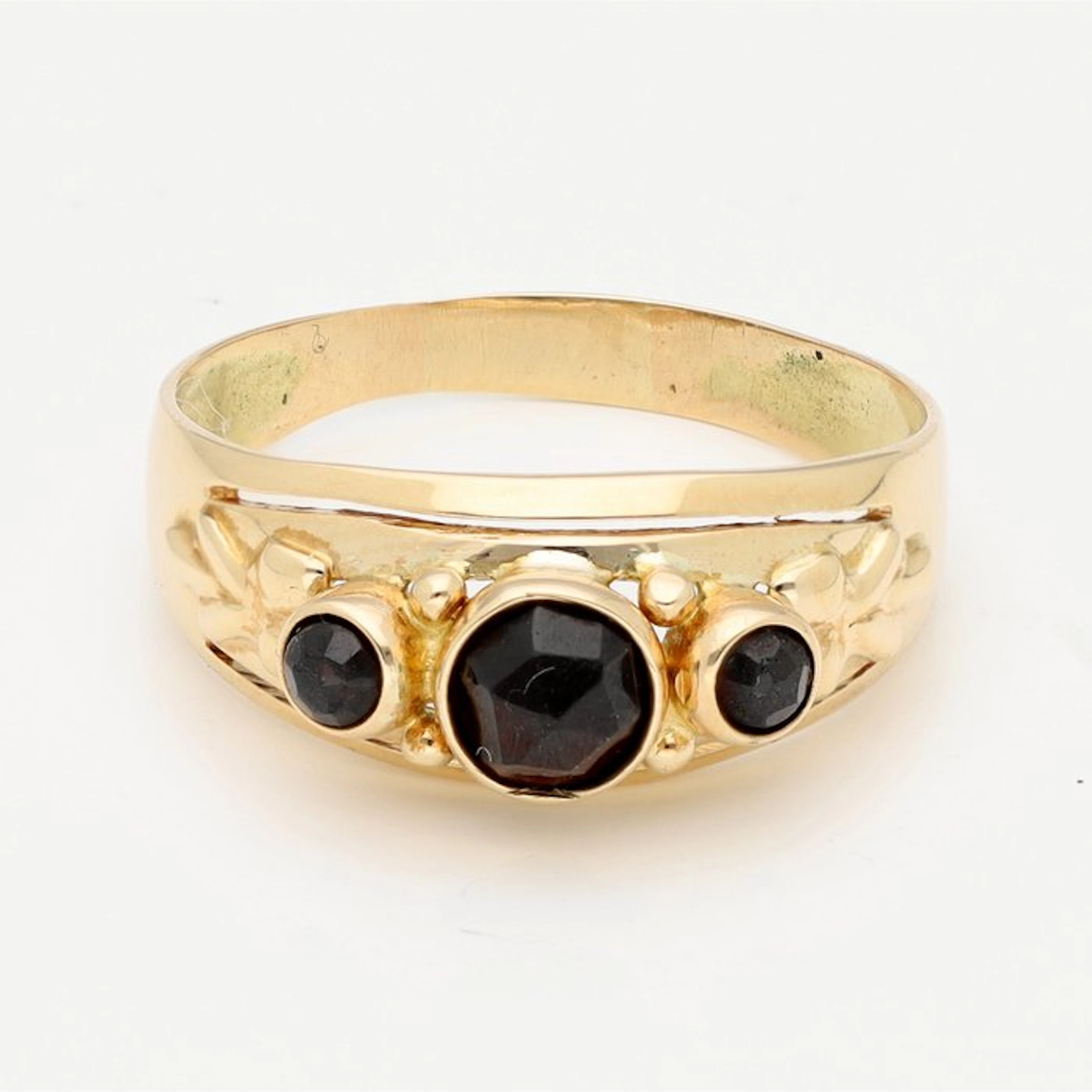 Ring - 14 kt. Yellow gold - Garnet