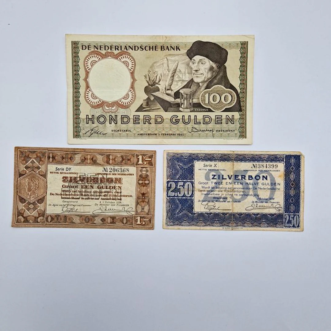 Netherlands. - 3 Banknotes - various dates - PL4, PL14, PL102 (No