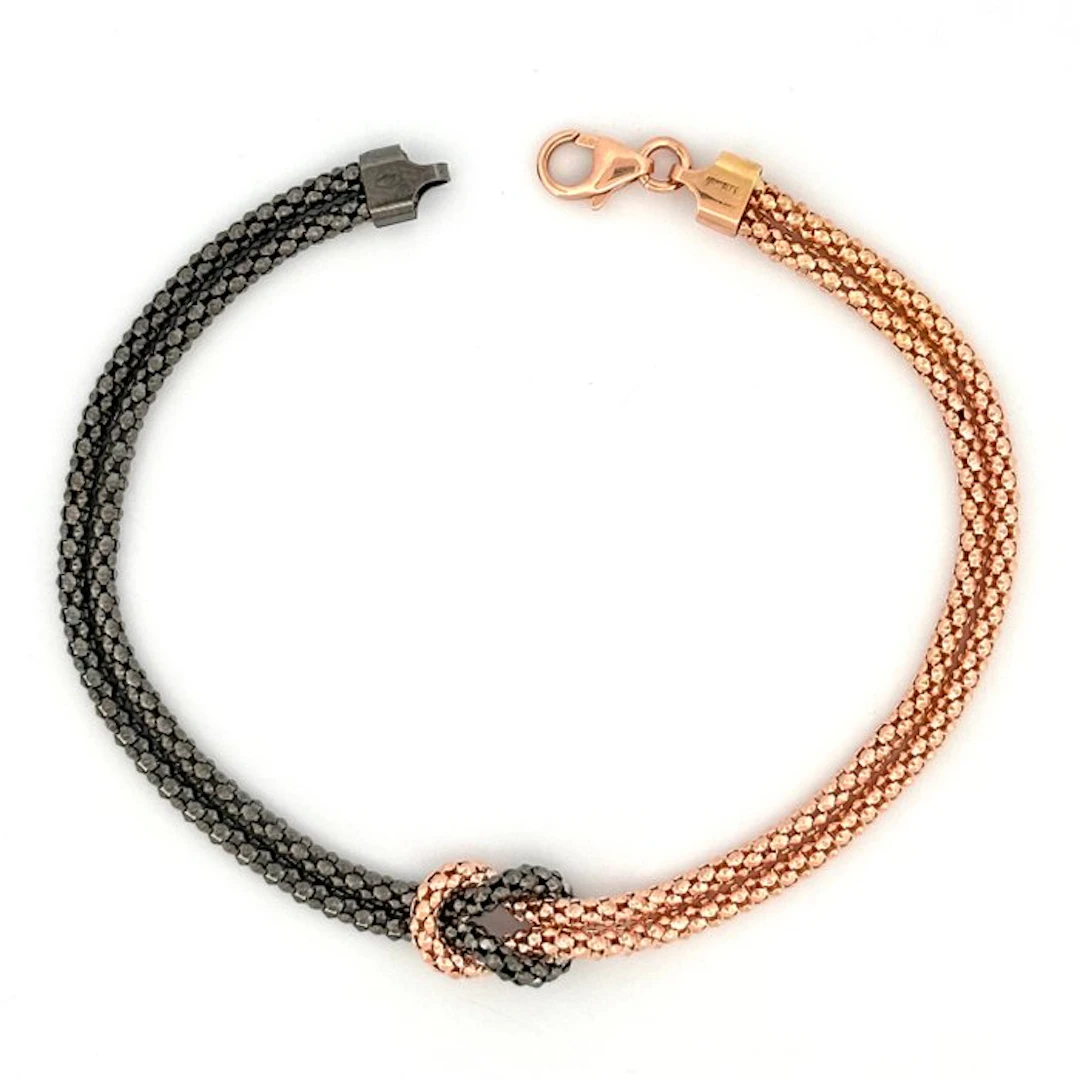 Bracelet - 18 kt. Black gold, Rose gold - Node