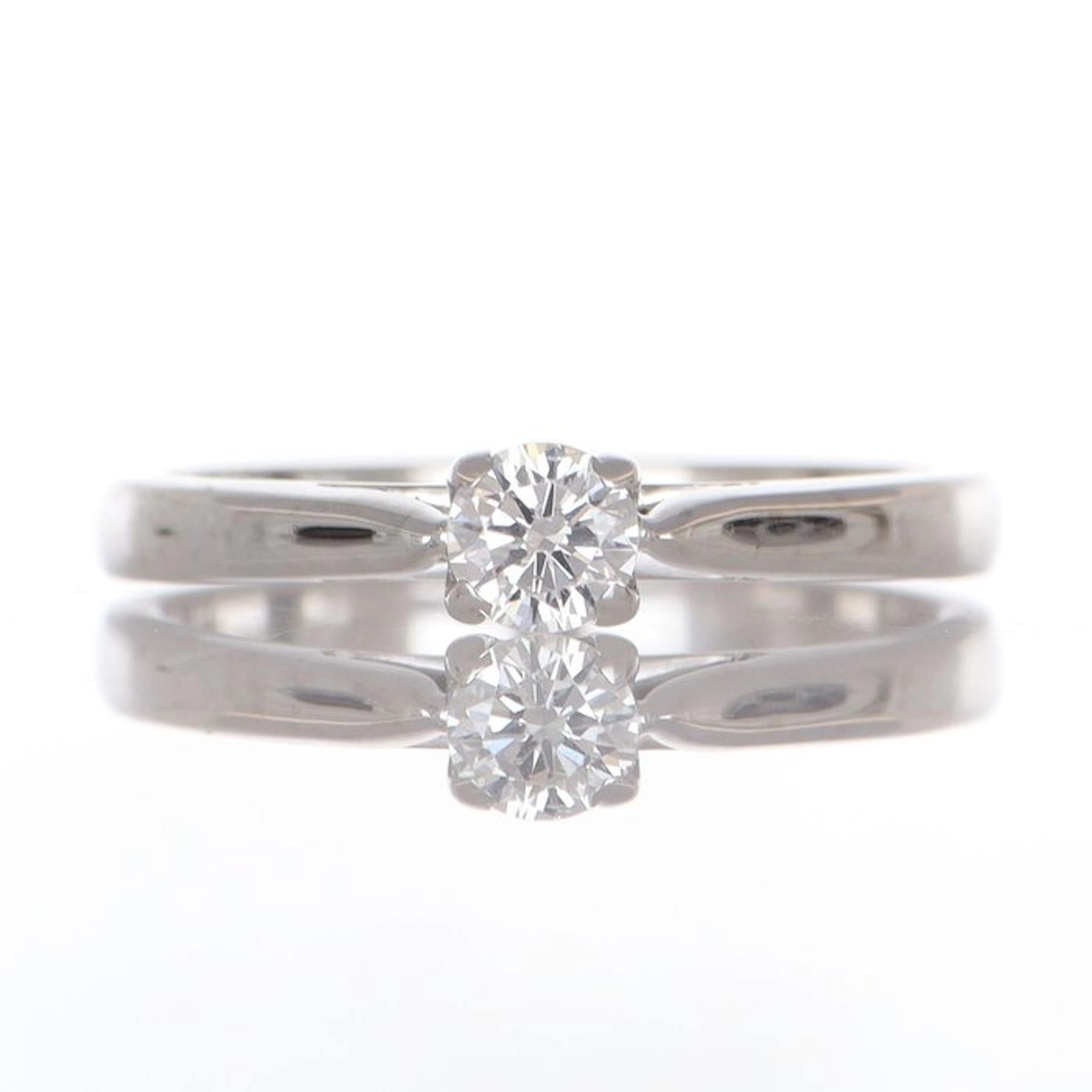 No reserve price - Ring - 18 kt. White gold Diamond (Natural)