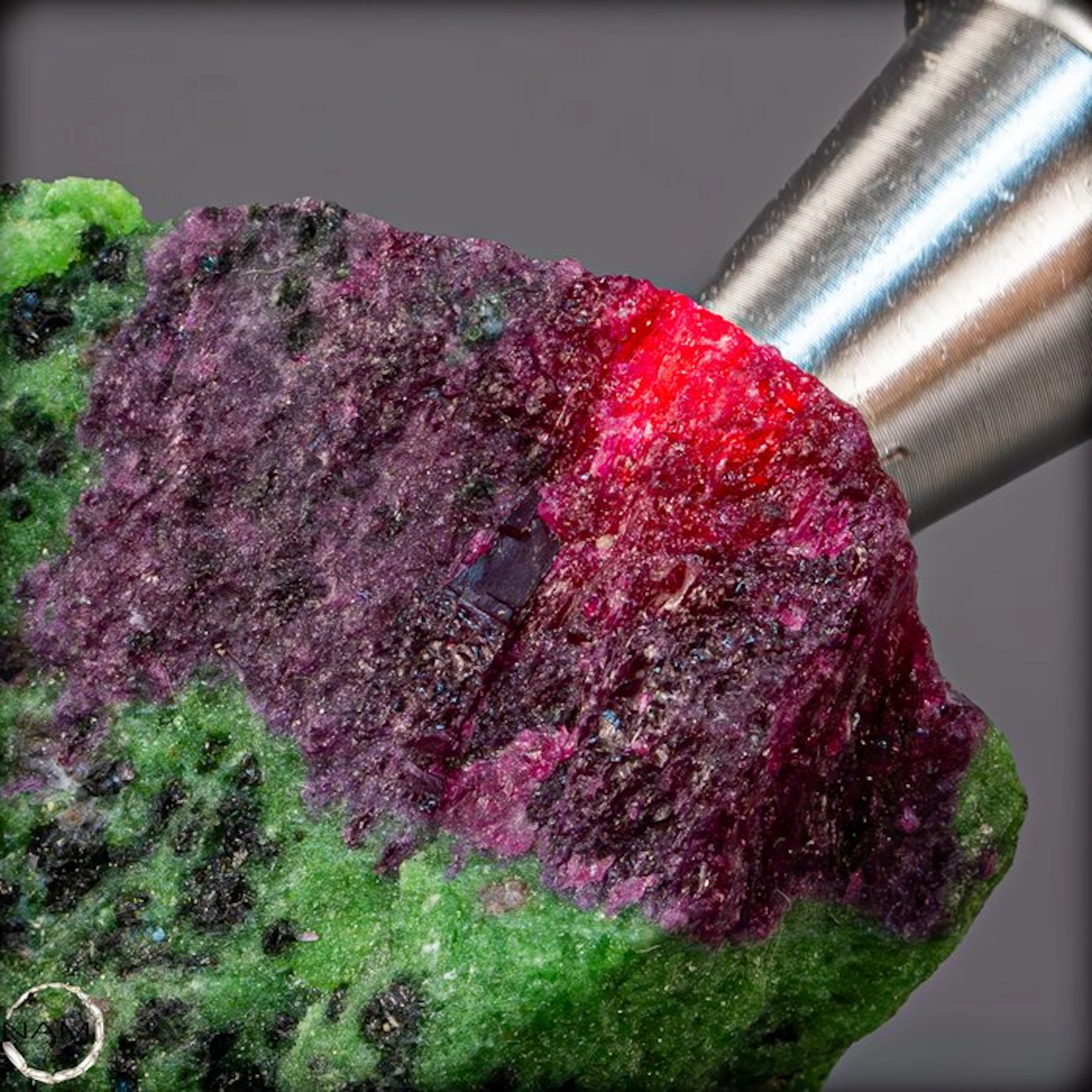 Natural ruby zoisite freeform – Nature's powerful display of colors.- 151.73 g