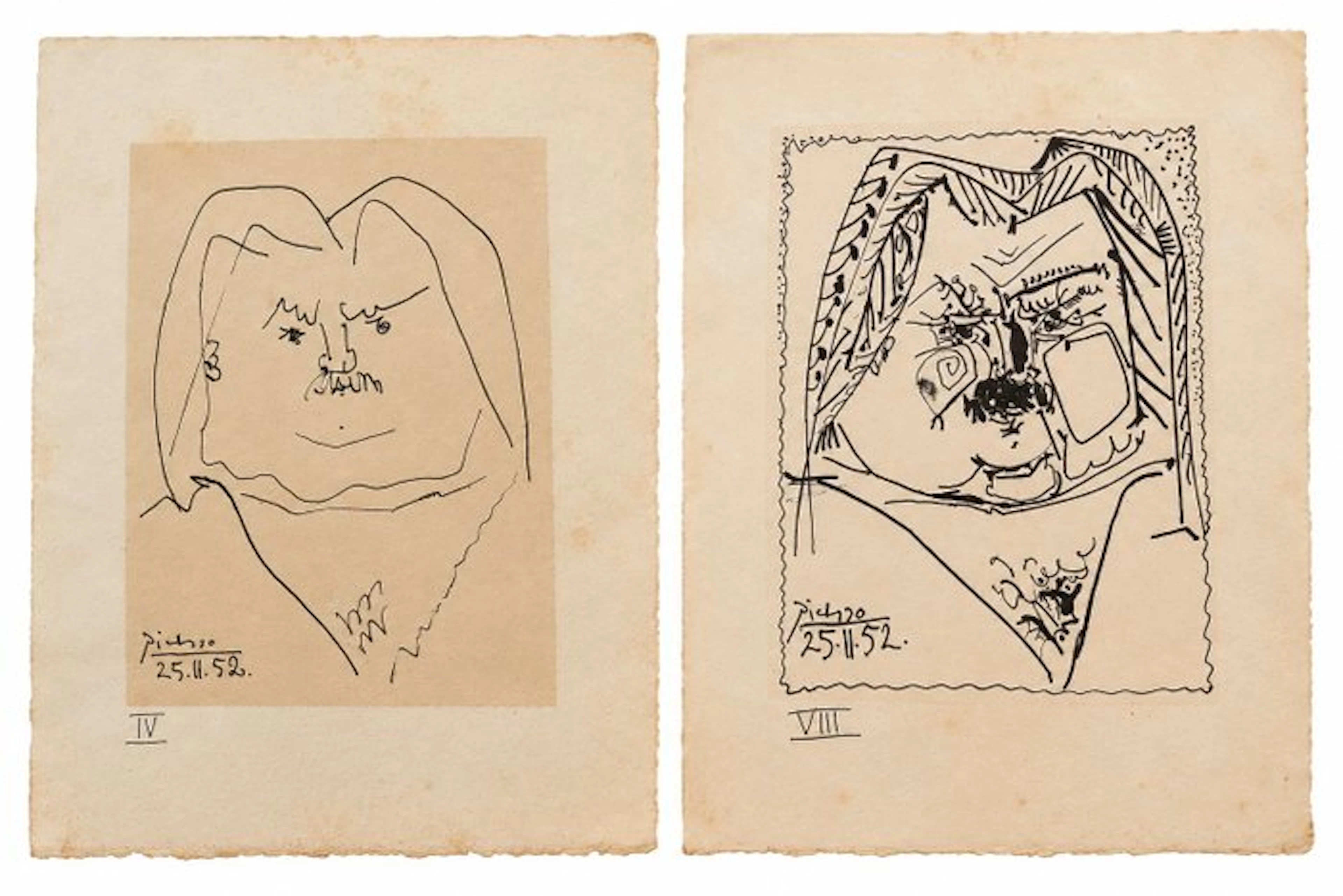 Pablo Picasso (1881-1973) - Balzac IV y Balzac VIII