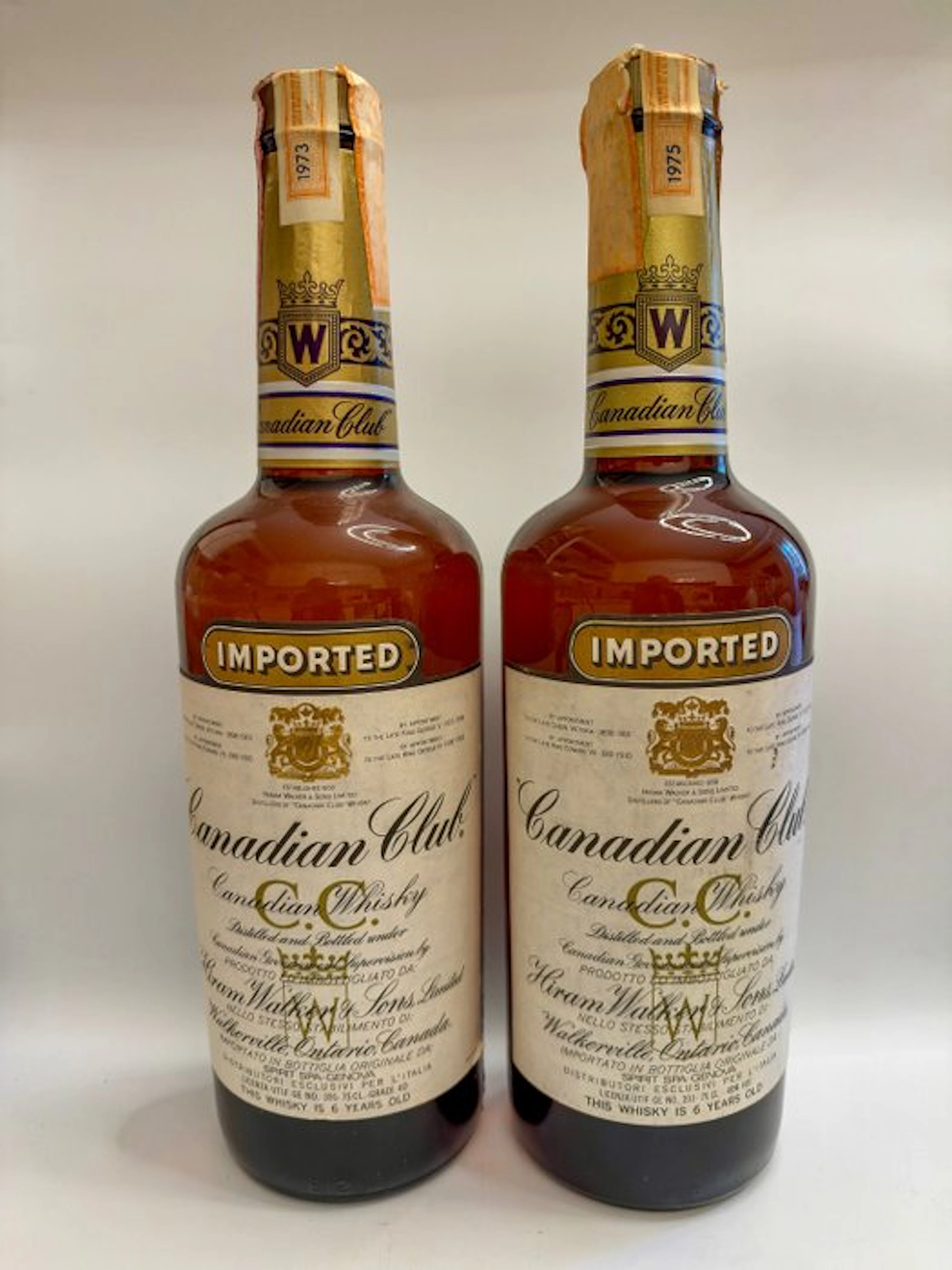 Canadian Club - 1973 & 1975 - 6yo - 750ml - 2 bottles
