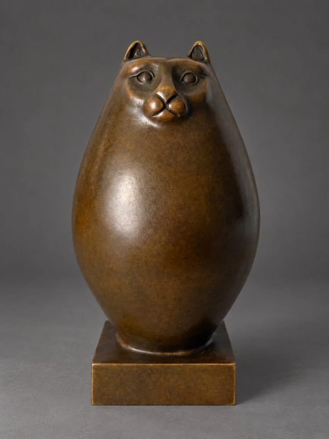 Botero - Sculpture, Dikke poes, kat - 14 cm - Bronze