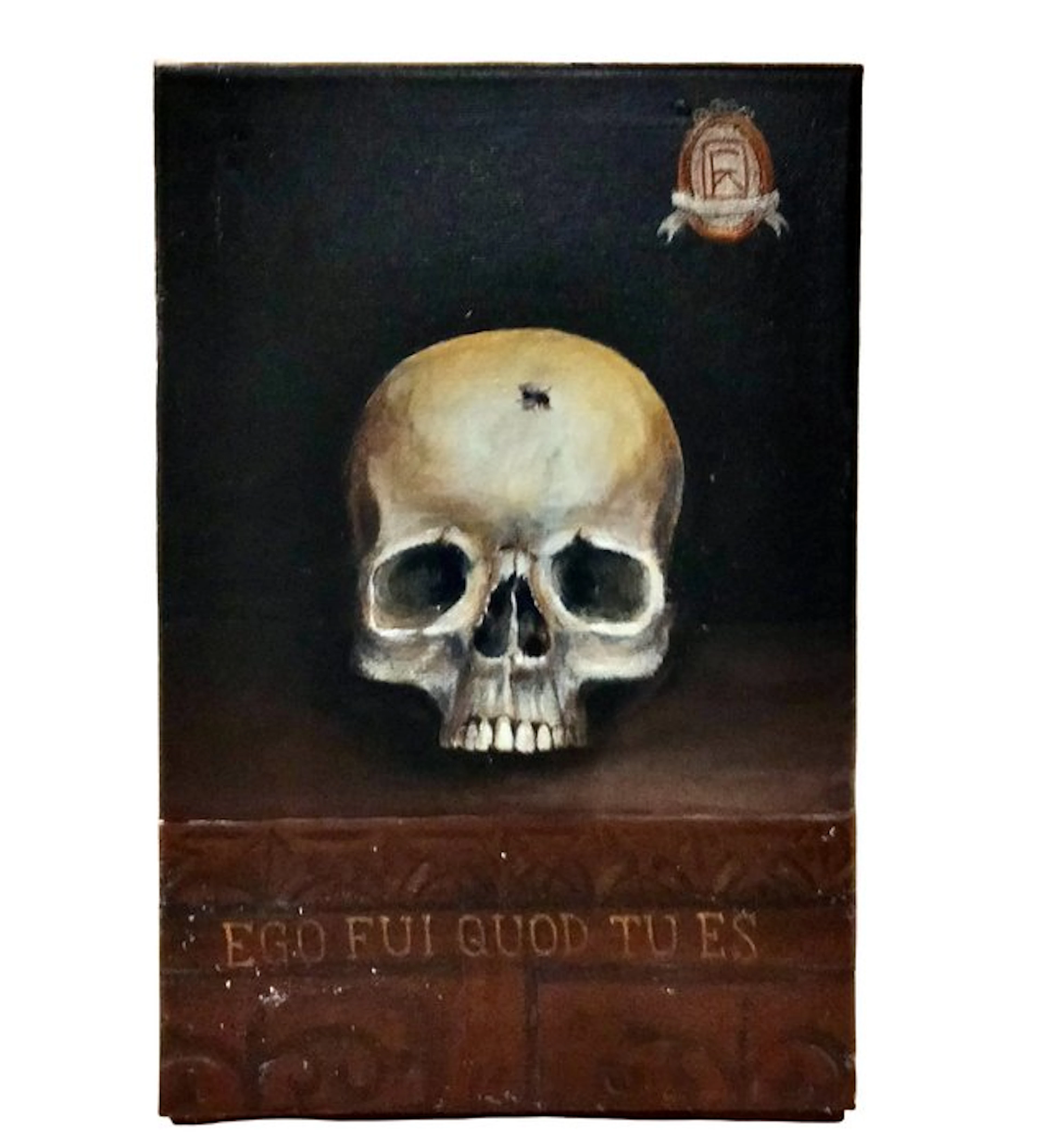 Acrylic on canvas - Memento mori - 20 x 30 cm - Antique inspired -