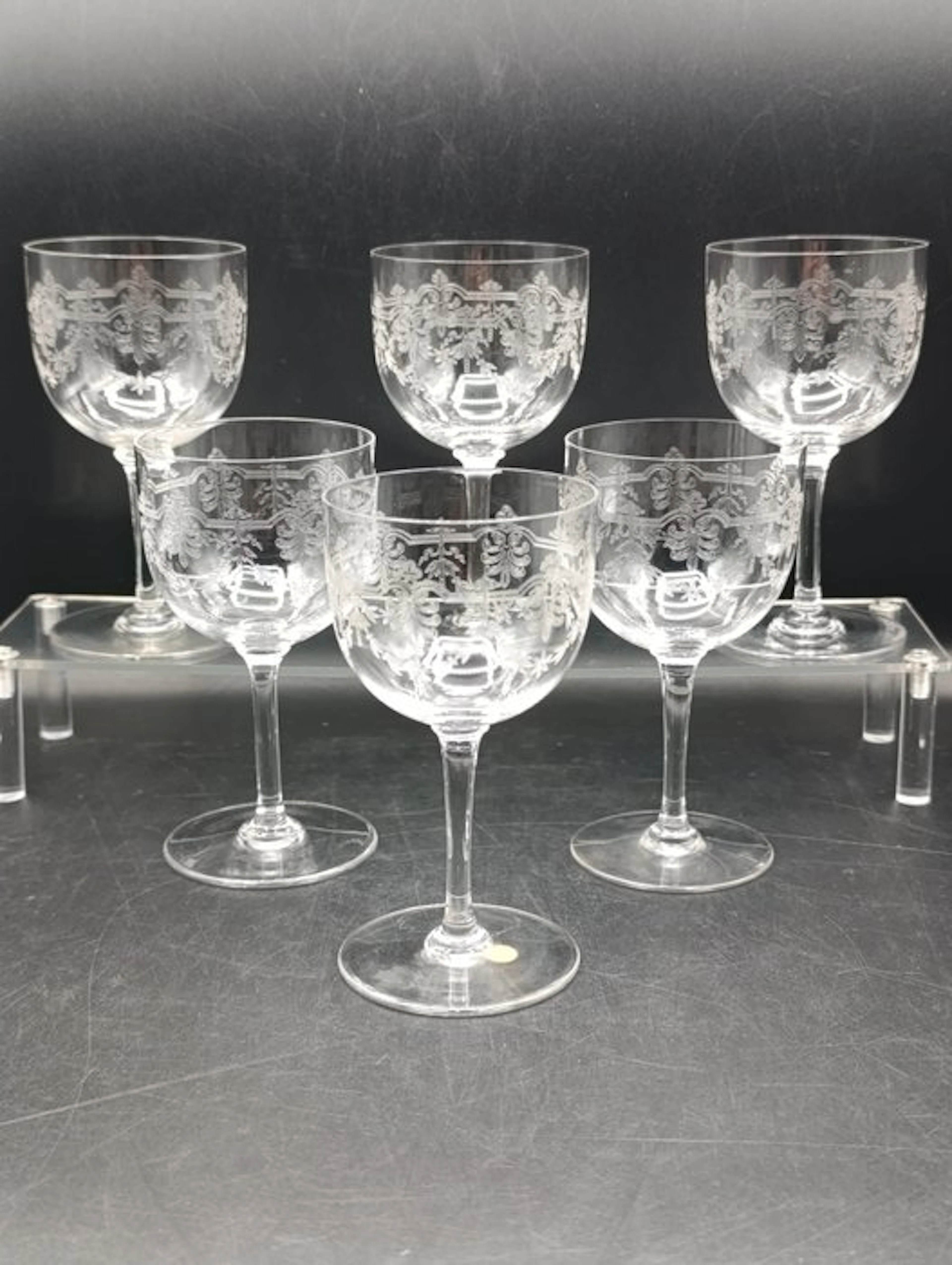 Baccarat - Drinking set (6) - Beauharnais - carved crystal - Wine glass set