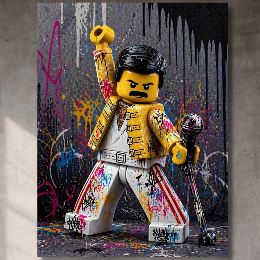LEGO Merchandise - Freddie Mercury LEGO - Wembley Stadium...