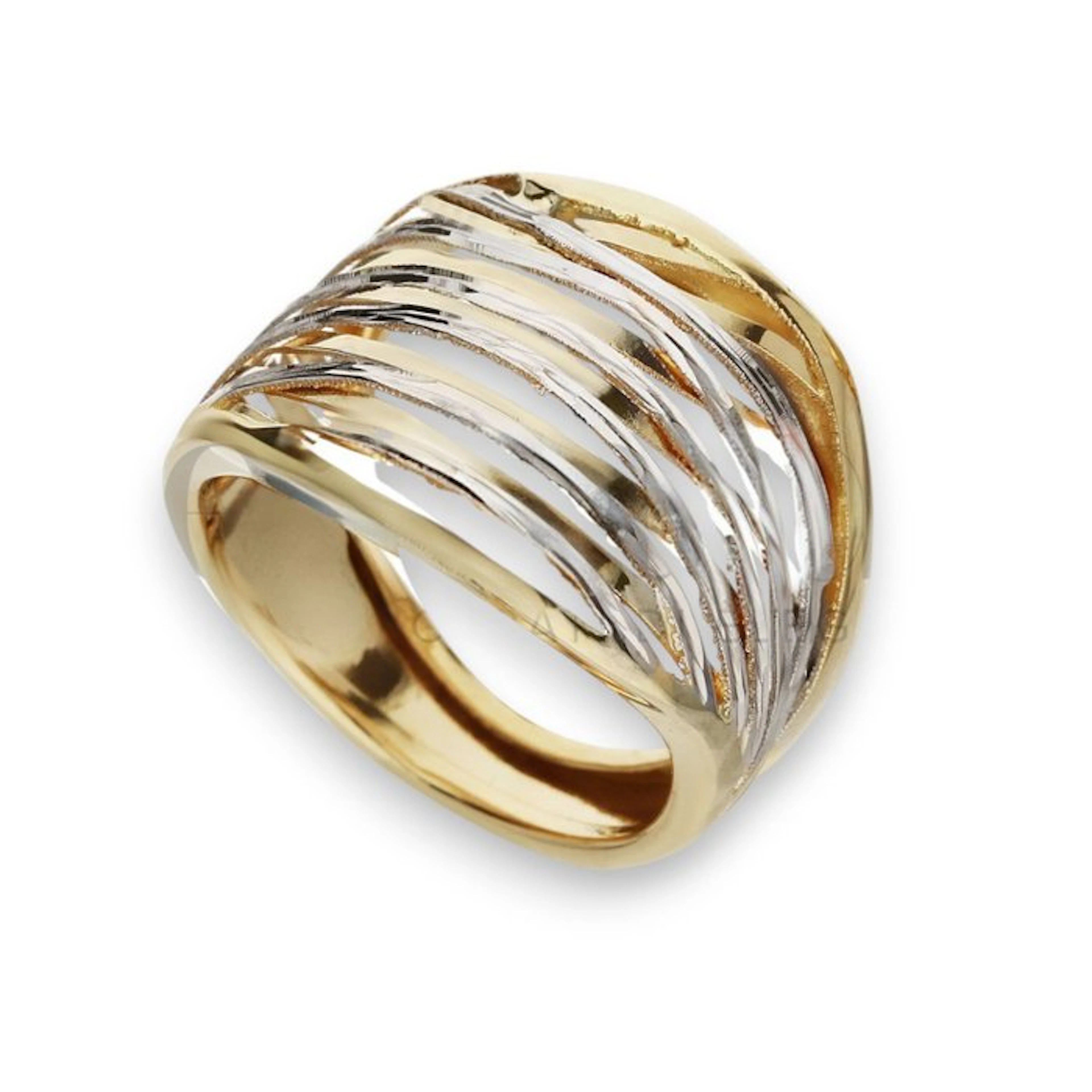 Ring - 18 kt. Yellow gold, White gold - Unisex 18k Ring 6g