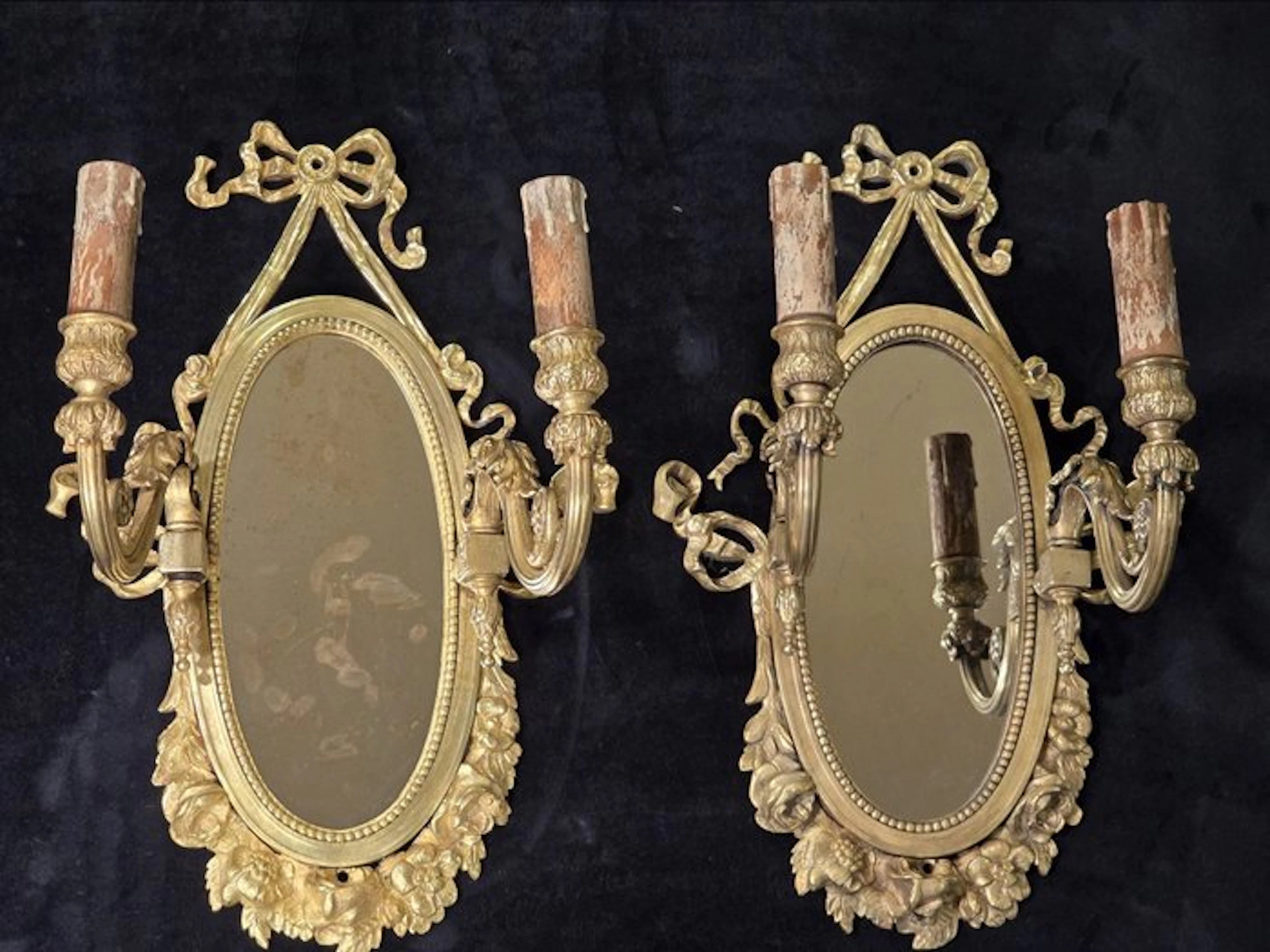 Wall sconce - Gilt bronze - Antique bronze wall sconces