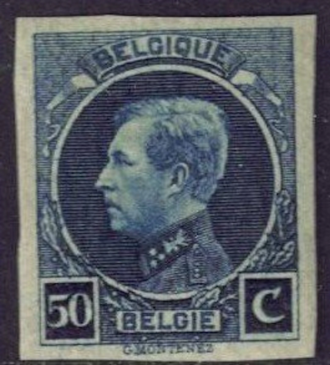 Belgium 1921 - His Majesty King Albert I, type 'Montenez' with gum - OBP 187