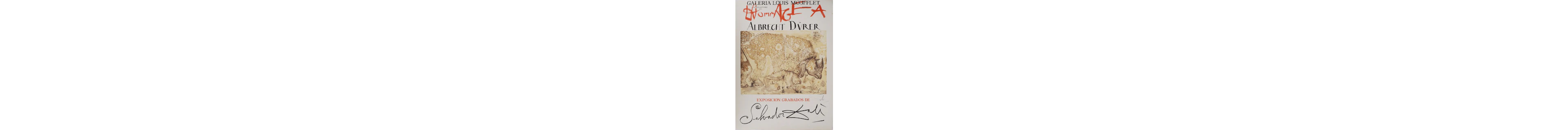 Salvador Dali (1904-1989) - Rhinocéros : Hommage à Albrecht Dürer