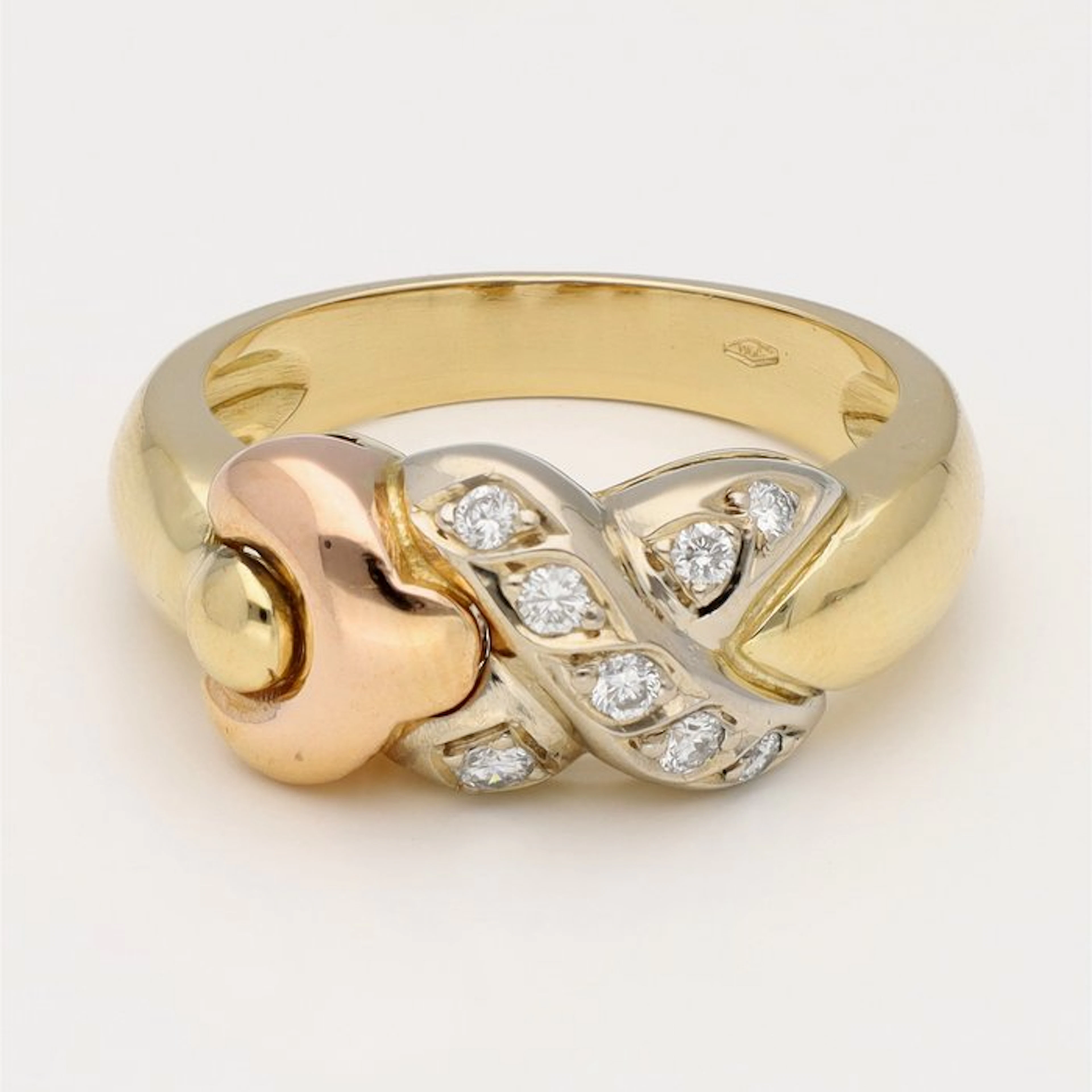 Ring - 18 kt. Yellow gold, White gold, Rose gold - 0.15ct. tw. Diamond