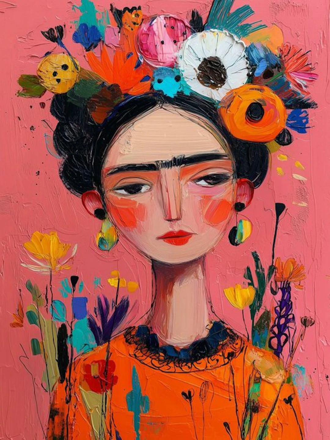 Canvas Fit - Alberto Ricardo - Frida Kahlo, Flor de Fuego”