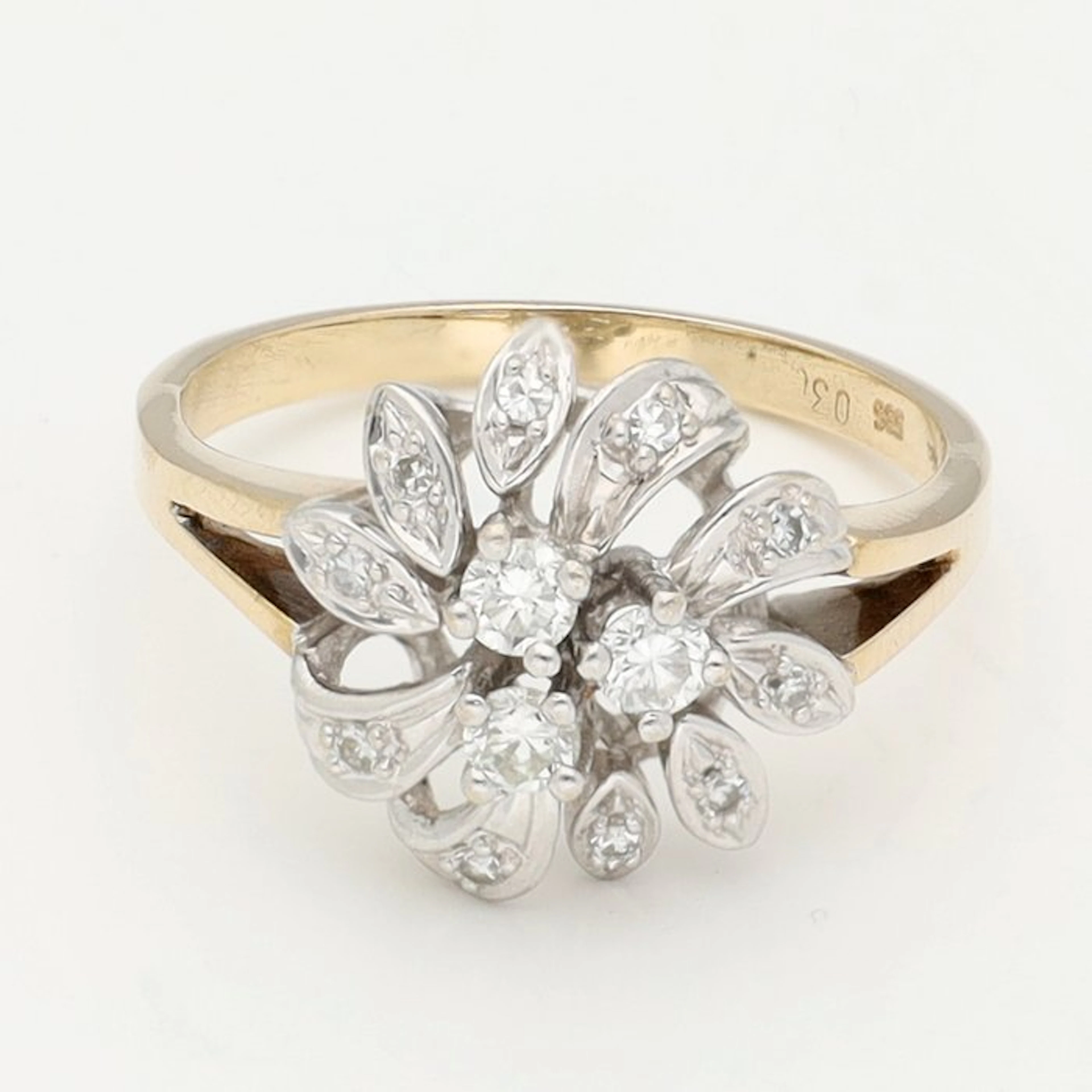 Ring - 14 kt. Yellow gold, White gold