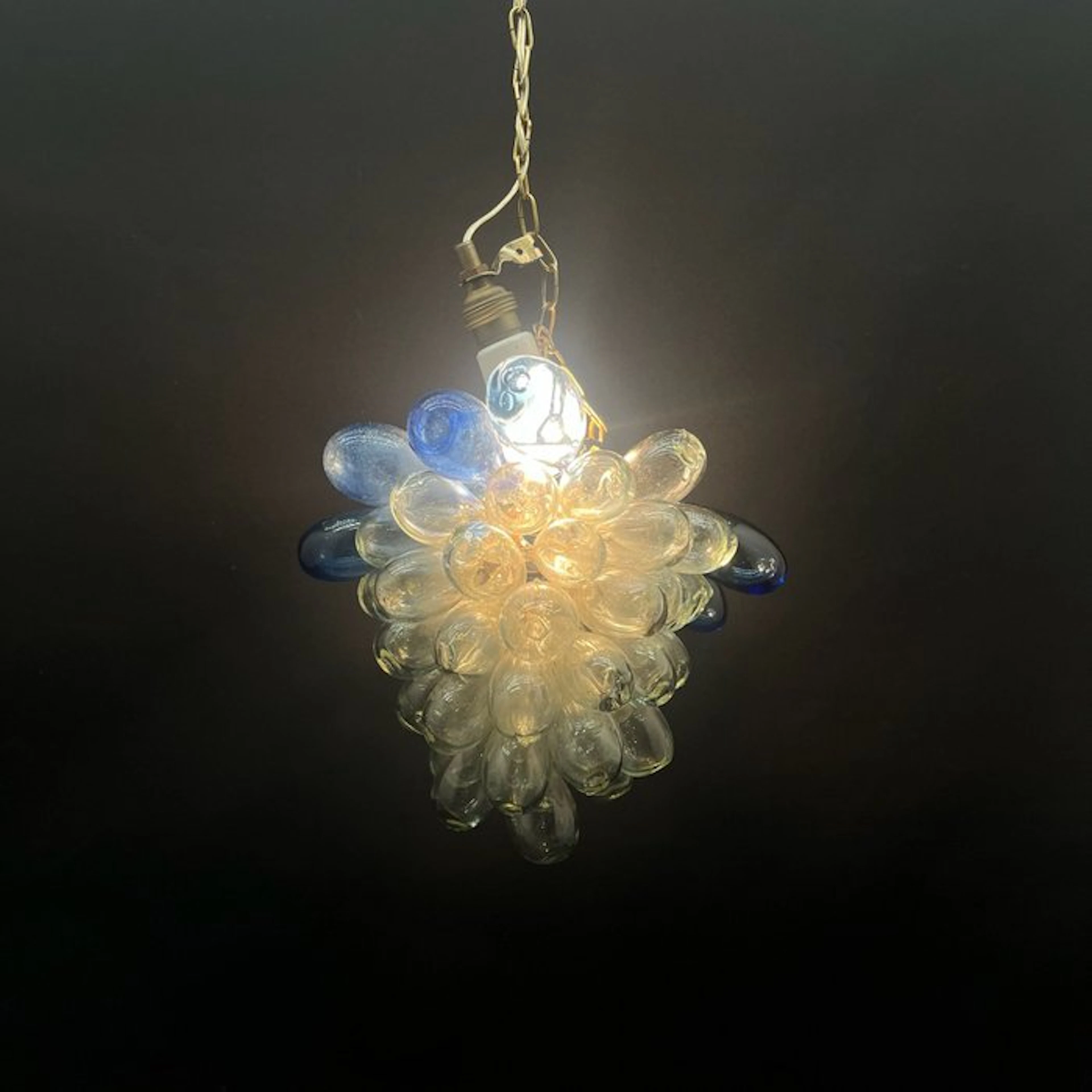 Hanging lamp - Blown glass droplets - Vintage pendant...