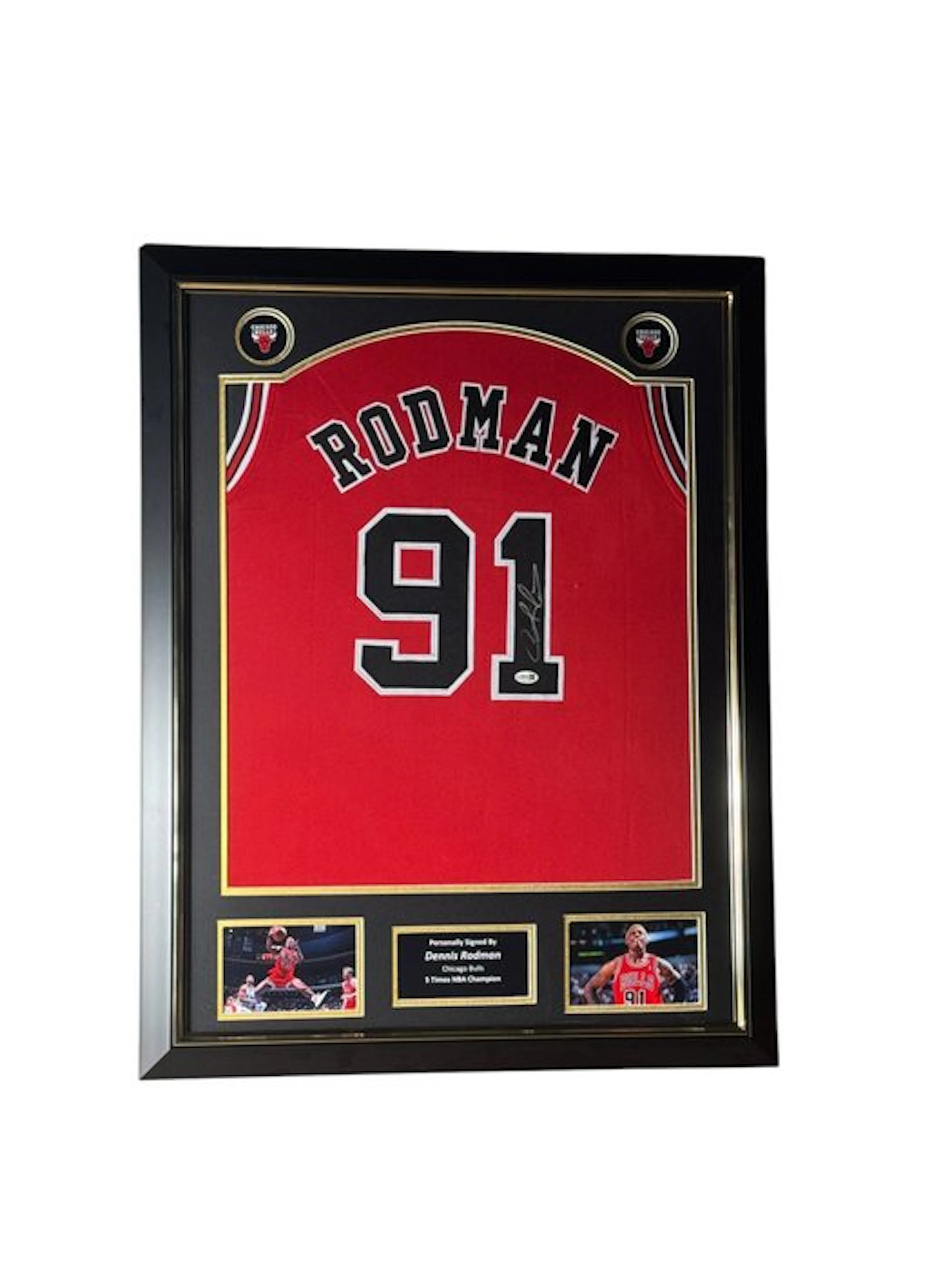 Chicago Bulls - NBA - Dennis Rodman - Premium Frame - Singed Custom NBA Jersey