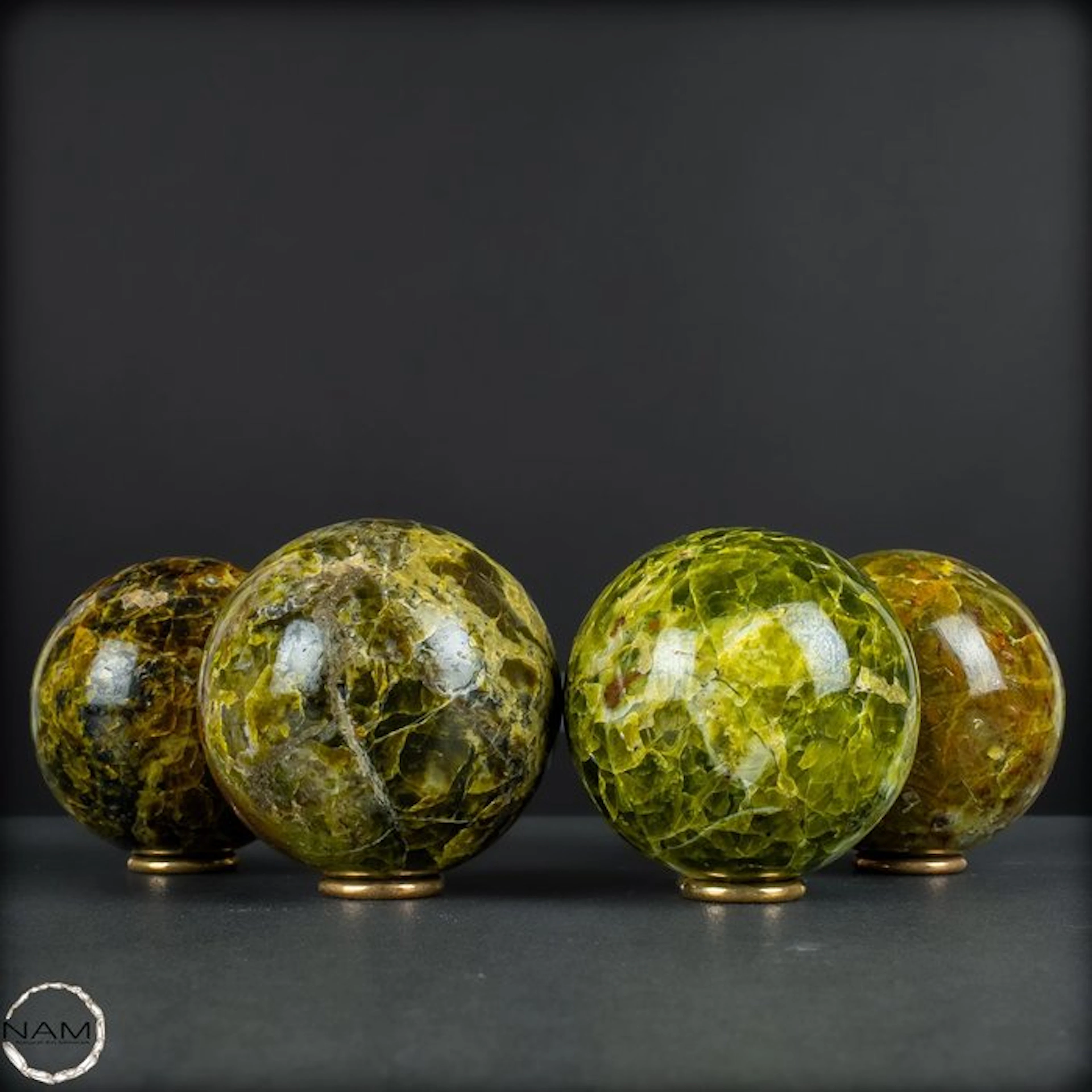 Green Opal Sphere Set – Vibrant energy in its perfected form- 2076.26 g - (3)