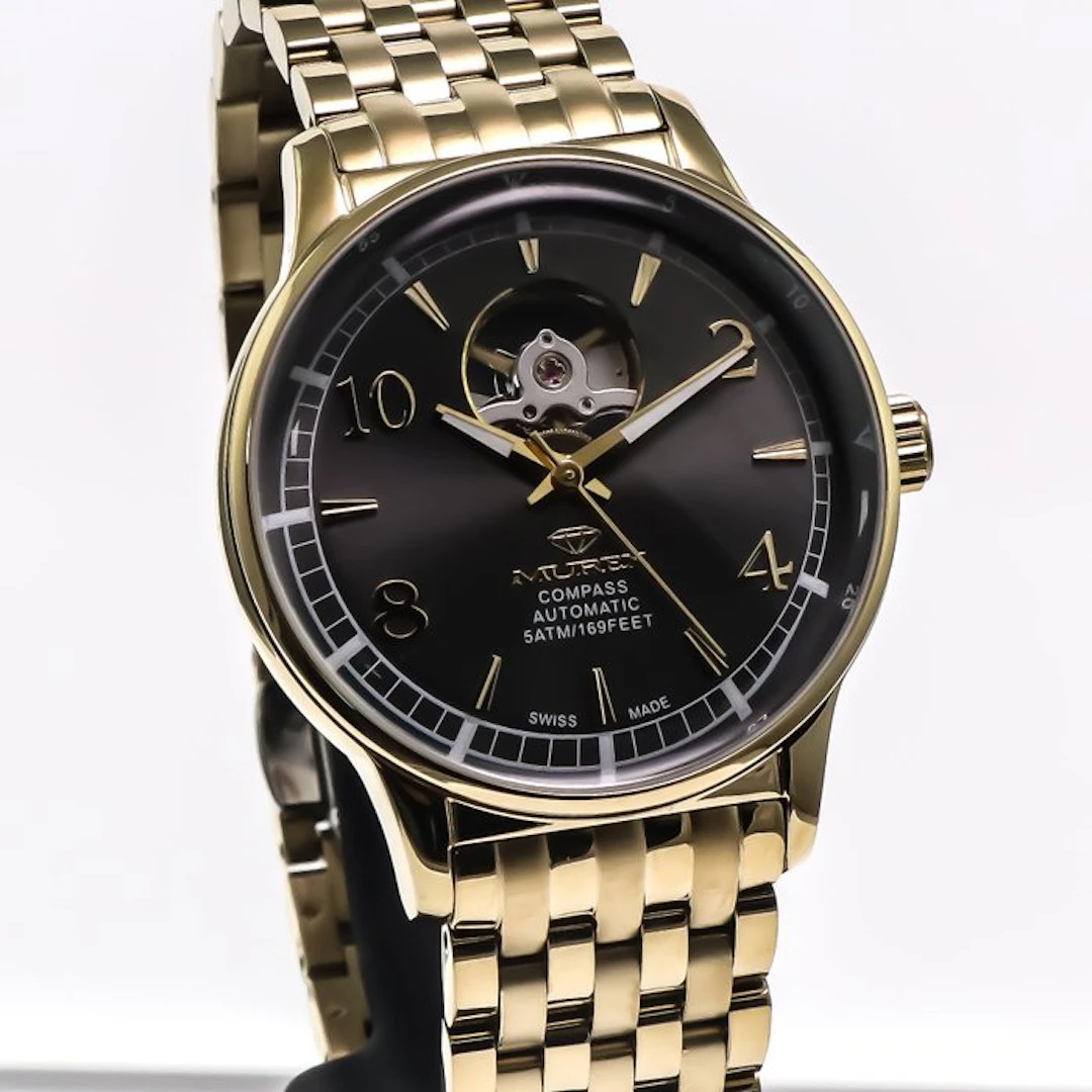 Murex - Compass Swiss Watch Open-Heart Automatic...