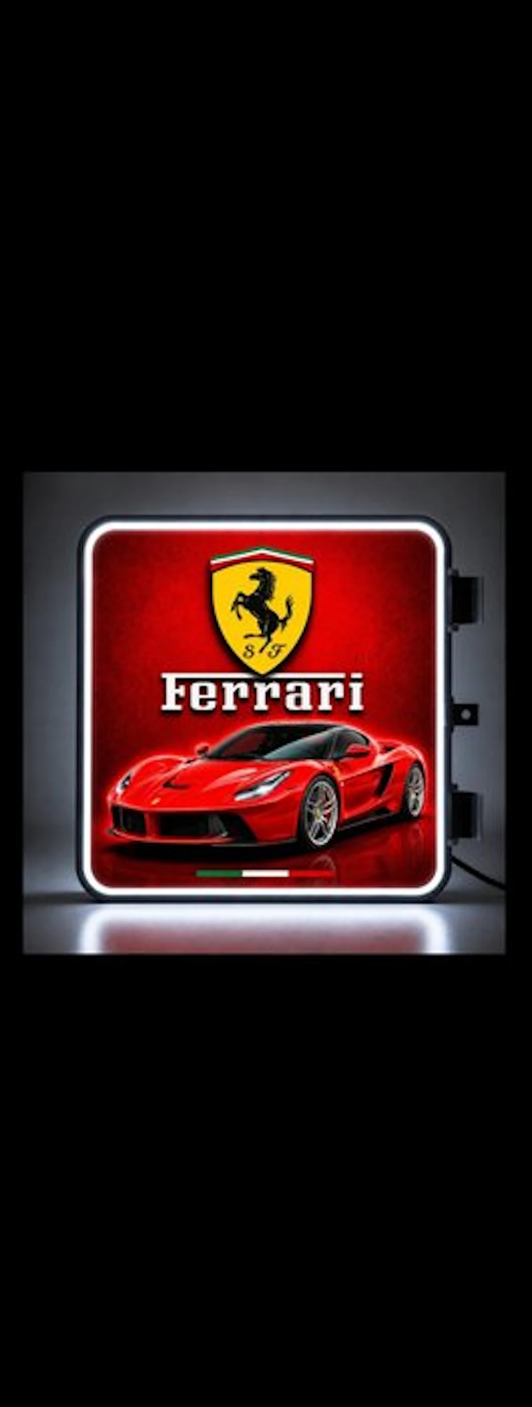 Sign - Ferrari - Insegna luminosa bifacciale a sospensione - 2026