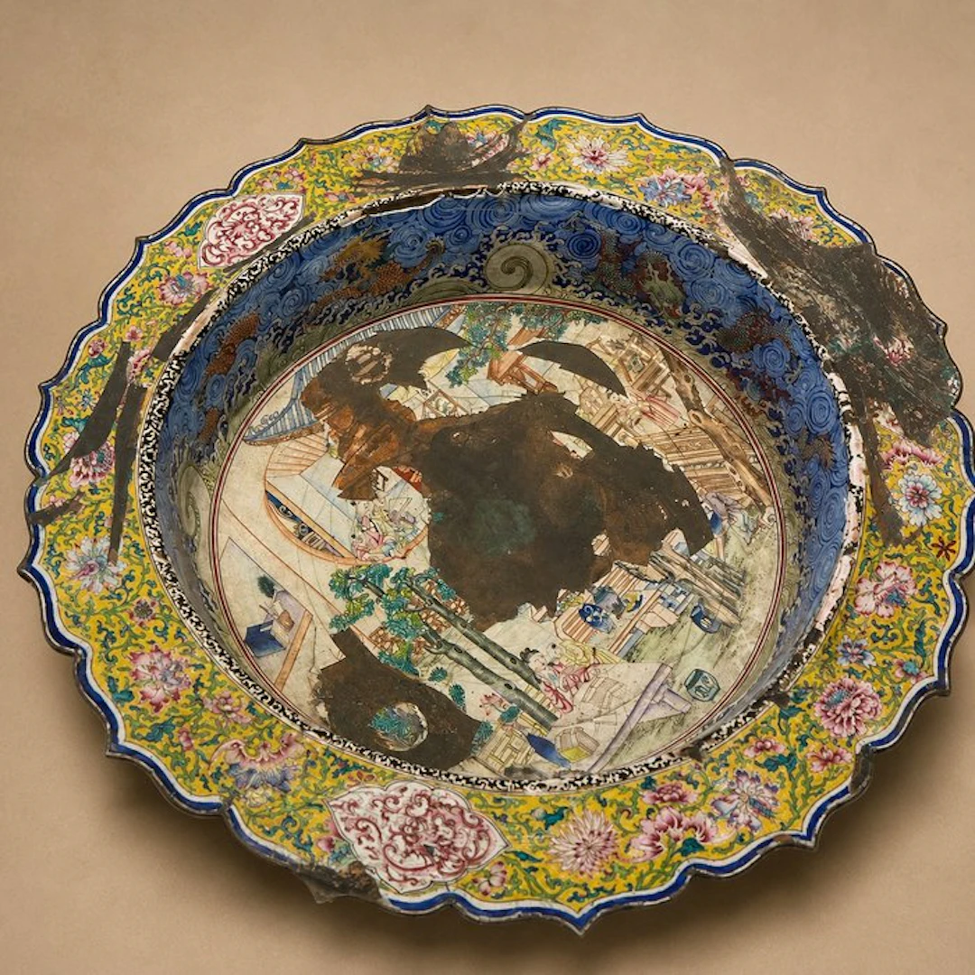 Dish - Enamel, Copper - Imperial Canton Email