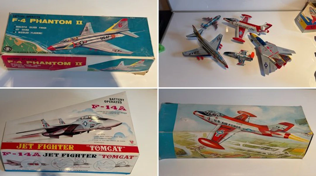 mitsuhasi - Toy airplane - 5 fighter jets - 1960-1970