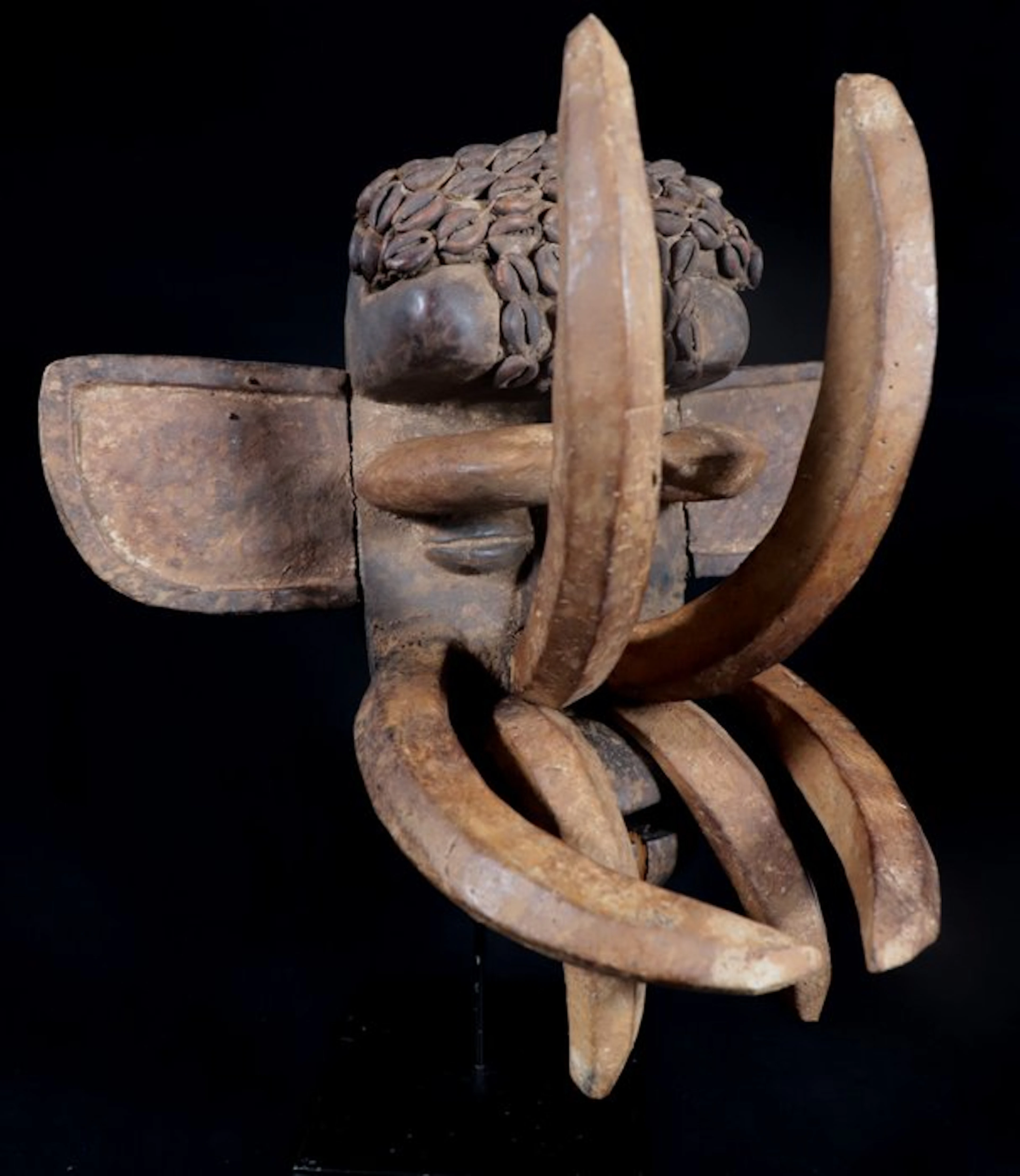 Dance mask - Impressive Bete Elephant Mask - 44,5 cms - Côte d’Ivoire