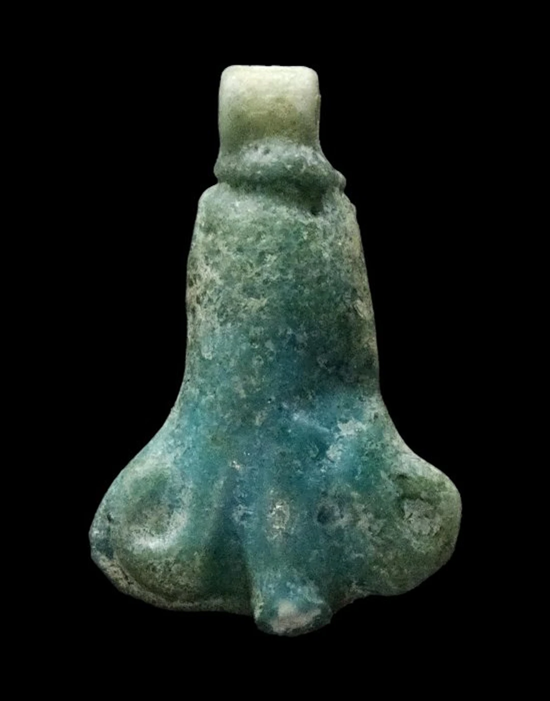 Ancient Egyptian - Glazed faience amulet - Lotus - New...