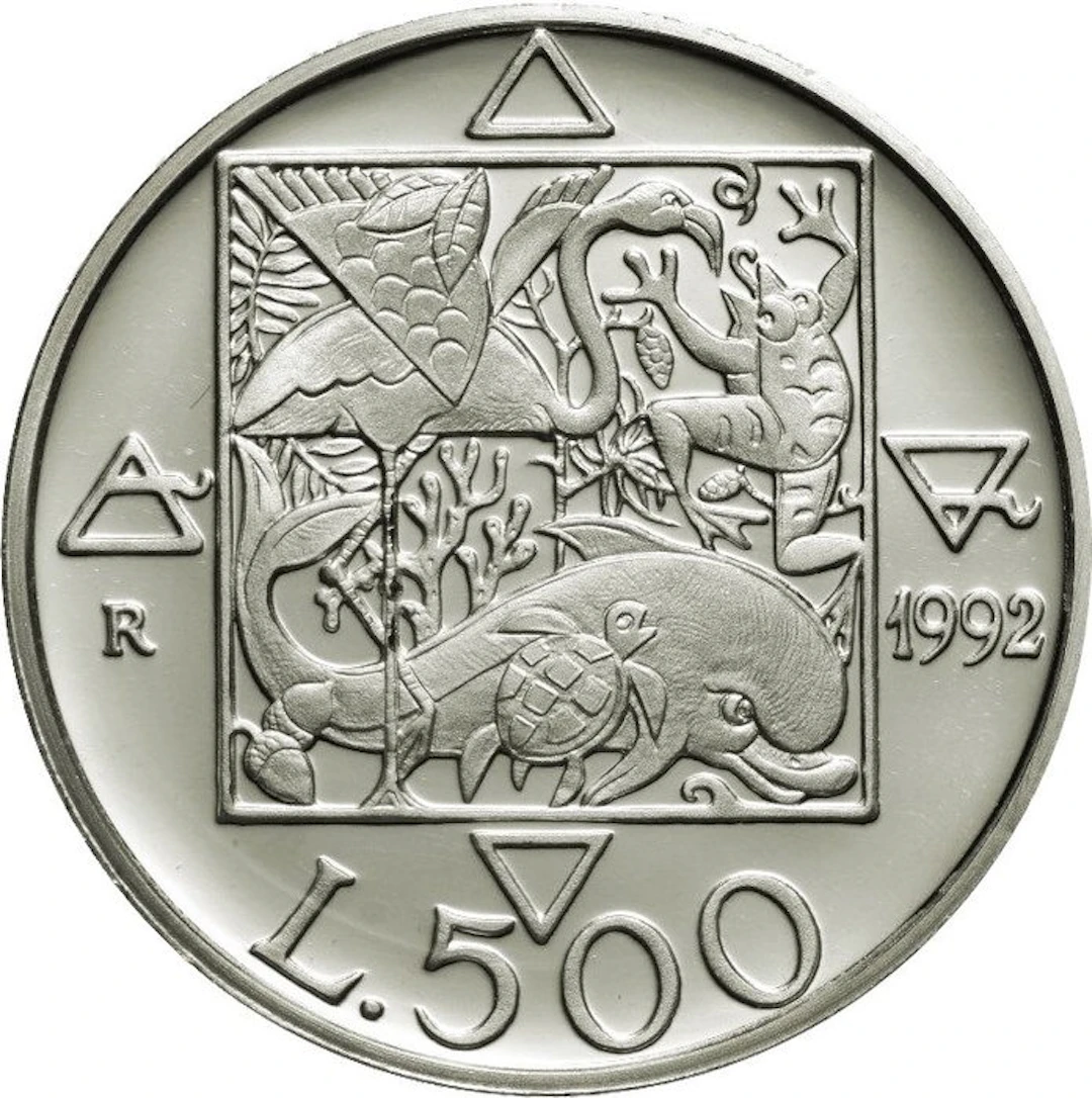 Italy. 500 Lire 1992 "Flora e Fauna d' Italia " BU (No reserve price)