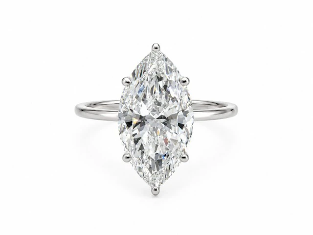 No reserve price - Ring - 14 kt. White gold - 5.00ct. tw. Diamond (Lab-grown)