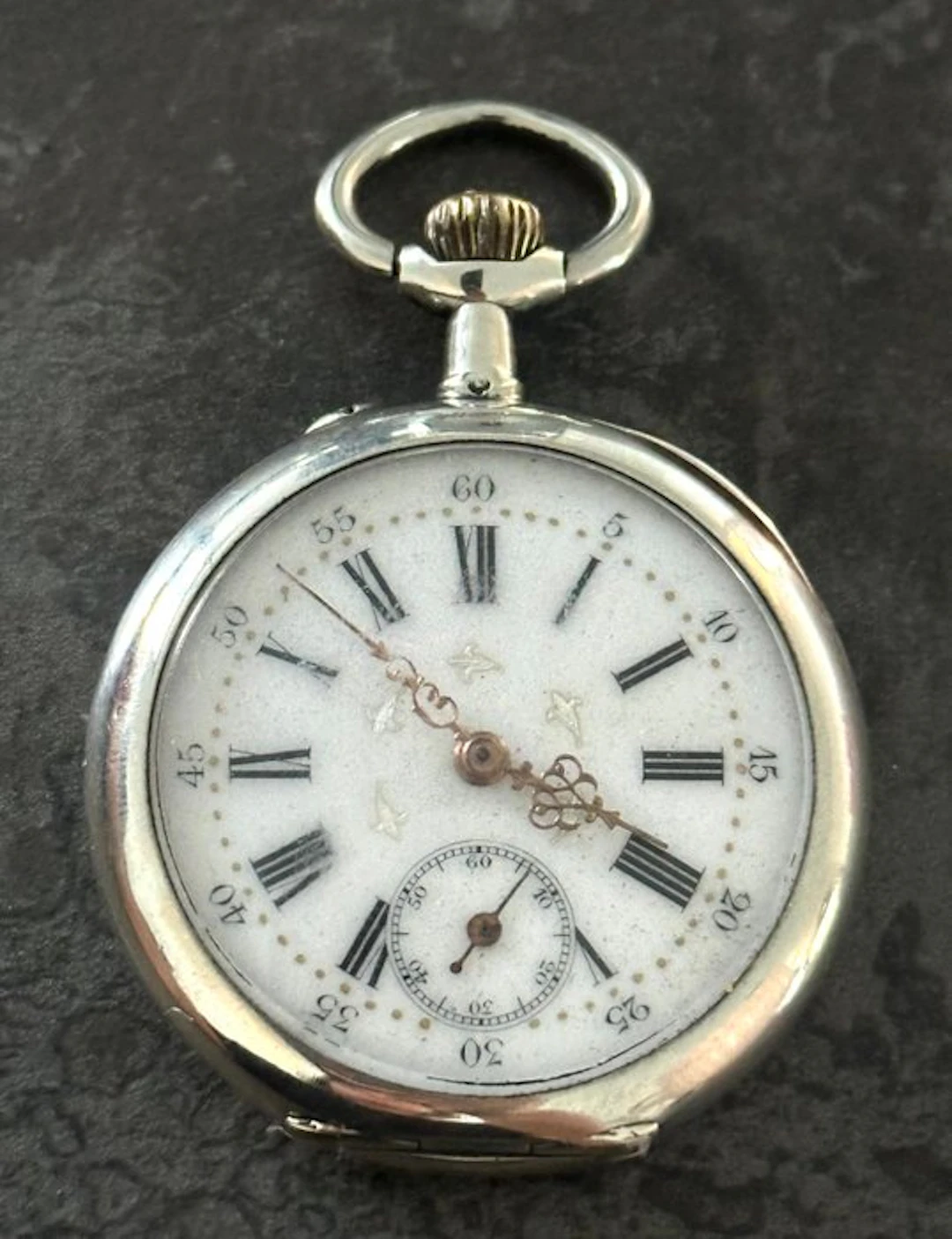 Anonyme - Montre de poche - Boîtier sculpté en argent - 1900-1949