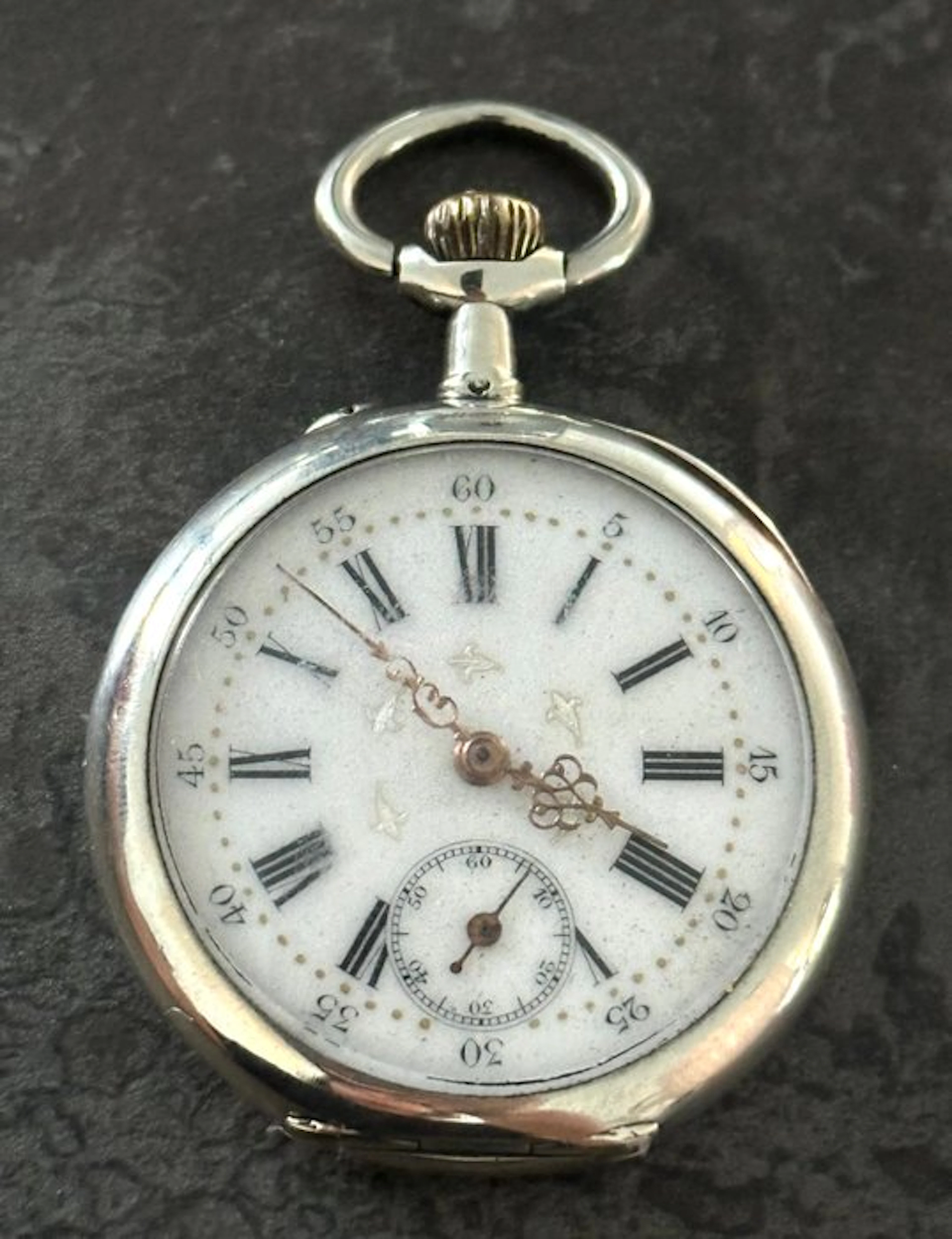 Anonyme - Montre de poche - Boîtier sculpté en argent - 1900-1949