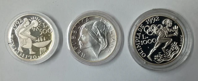 italia-san marino lire 1000 -lire 500- lire 500 1990-1992