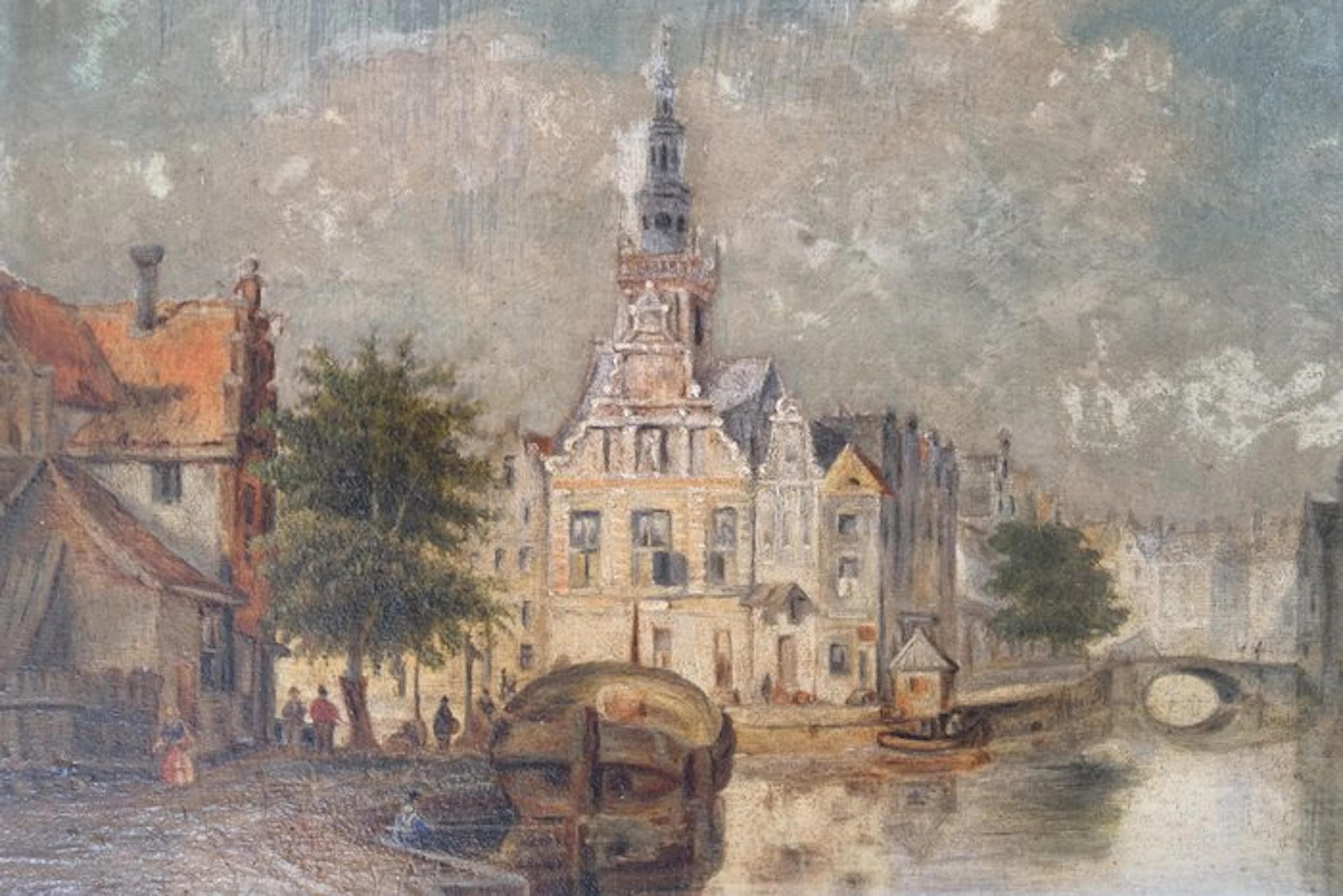 Hollandse school (XX), naar K. Klinkenberg - Stadsgezicht