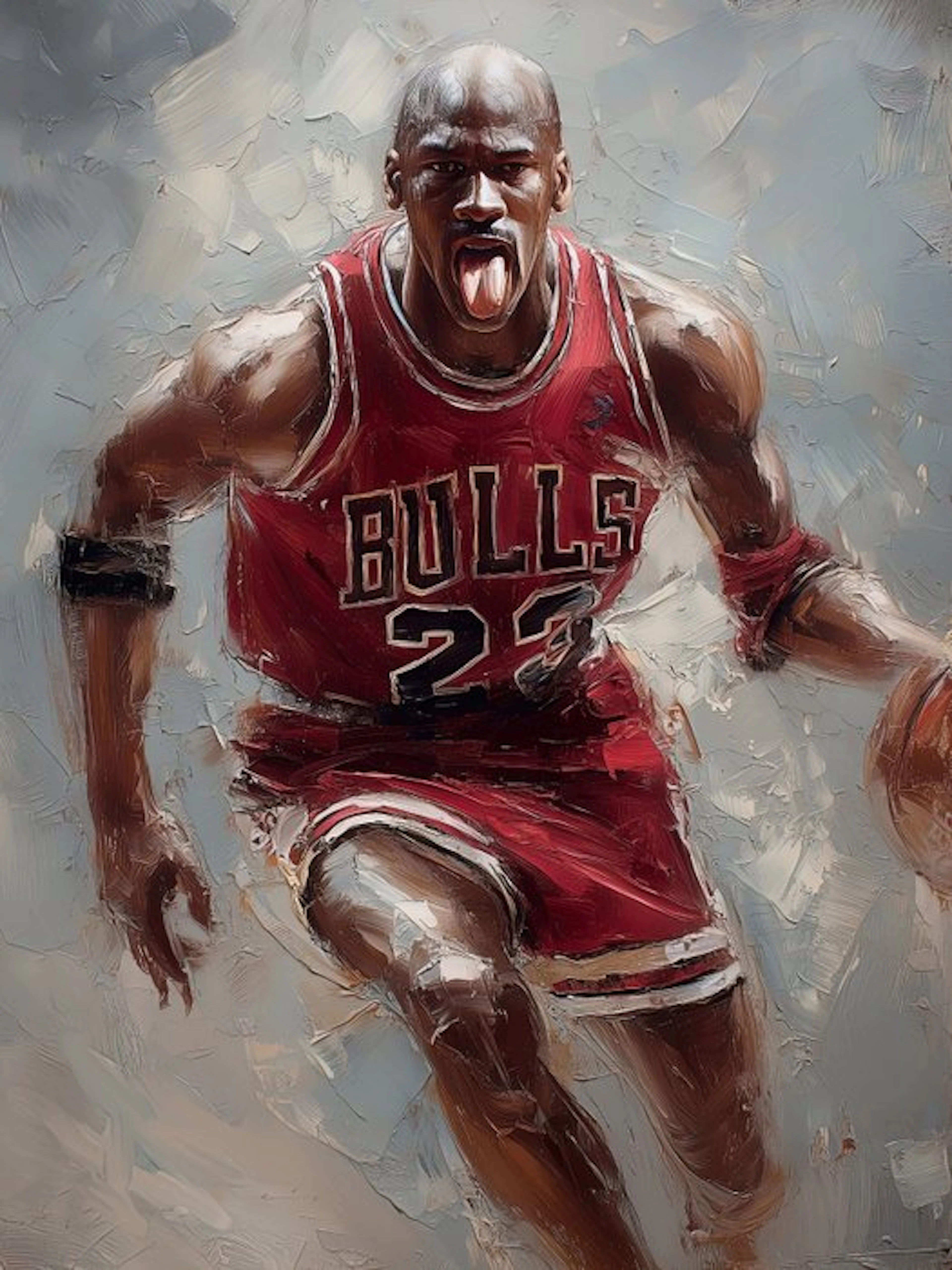 Canvas Fit - Alberto Ricardo - Michael Jordan: Intensidad y gloria en la cancha
