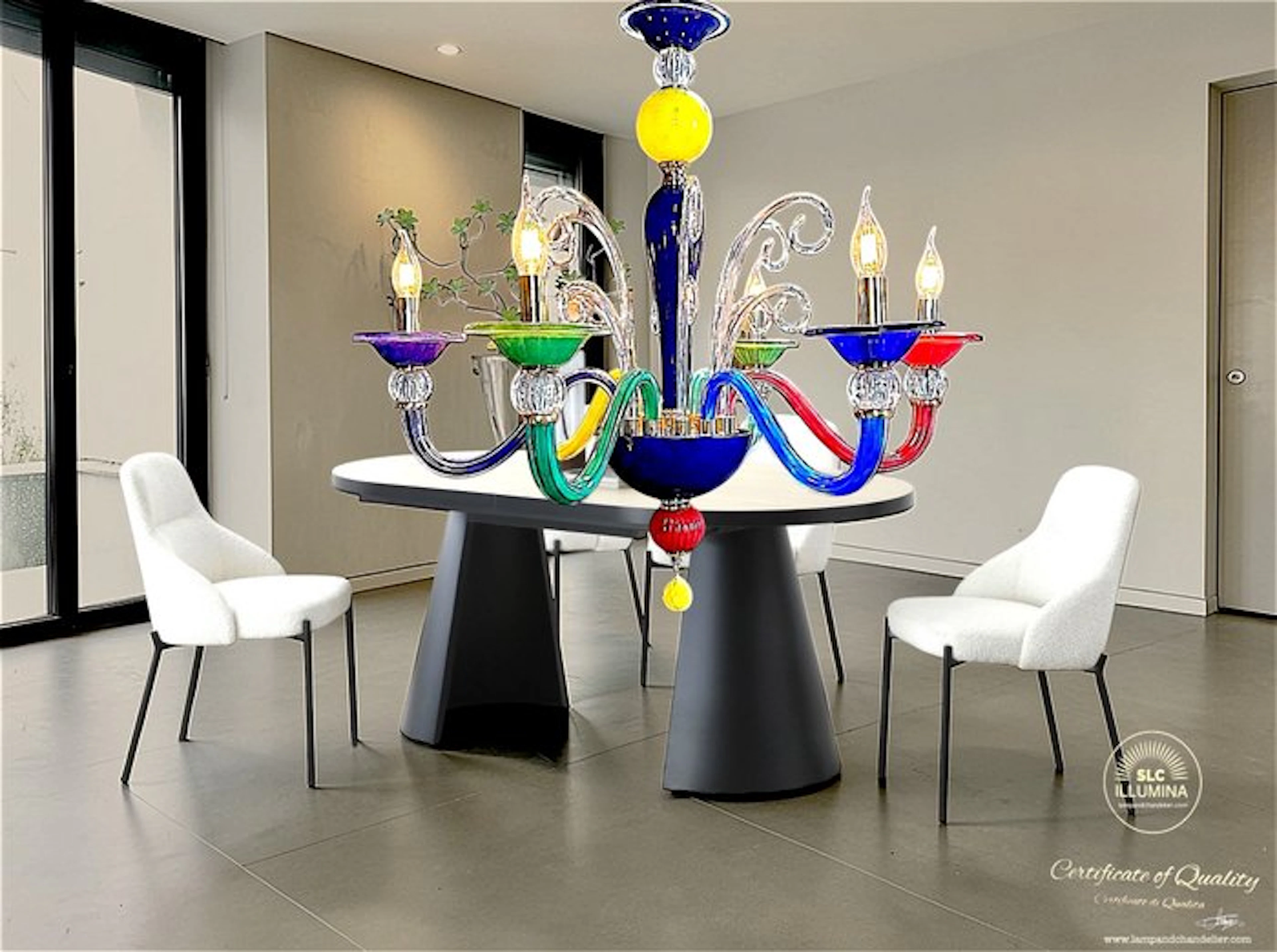 SLC Illumina - MG - Chandelier - Crystal - Kolors chandelier 6L