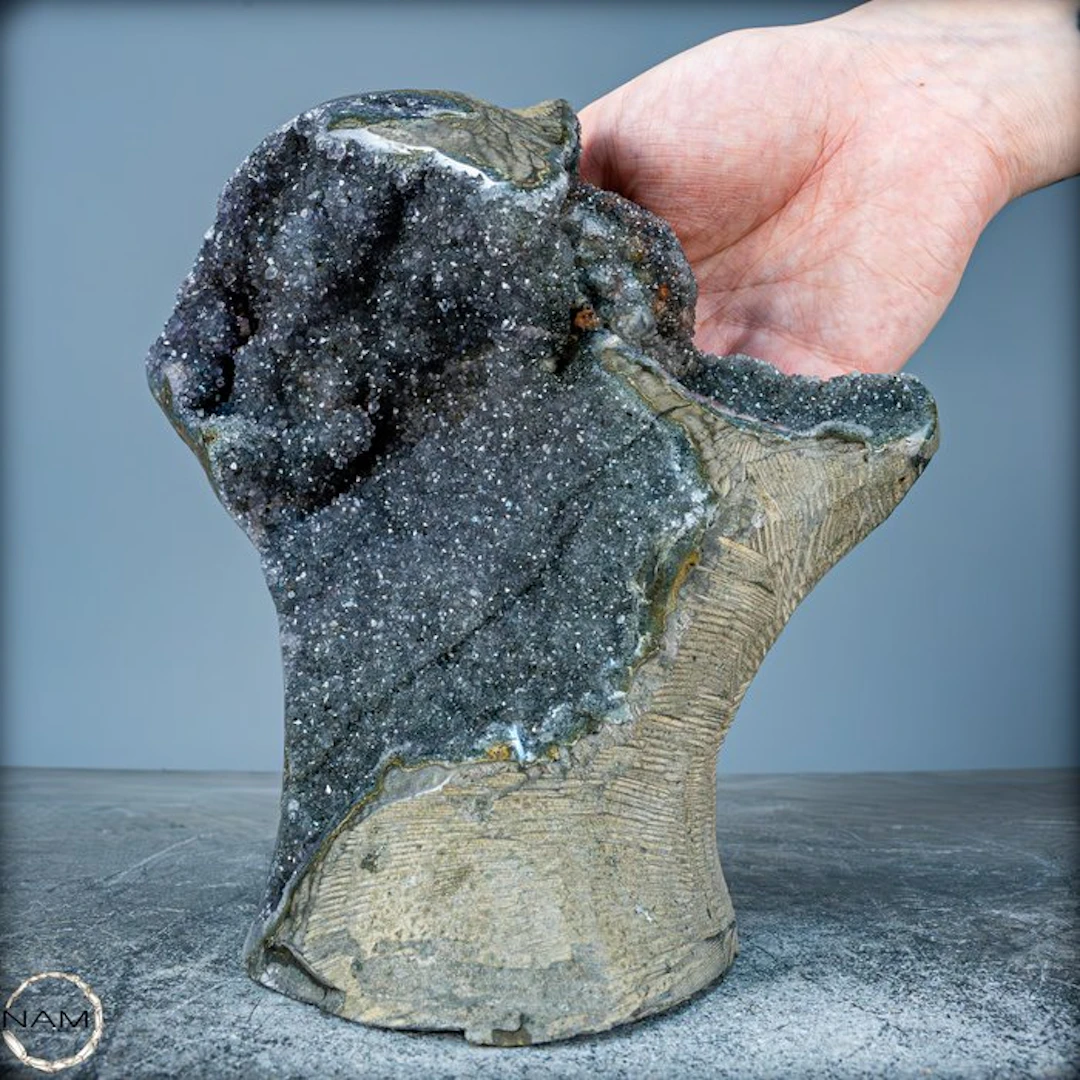 Natural Top Quality Black Amethyst Druse Uruguay- 1757.73 g