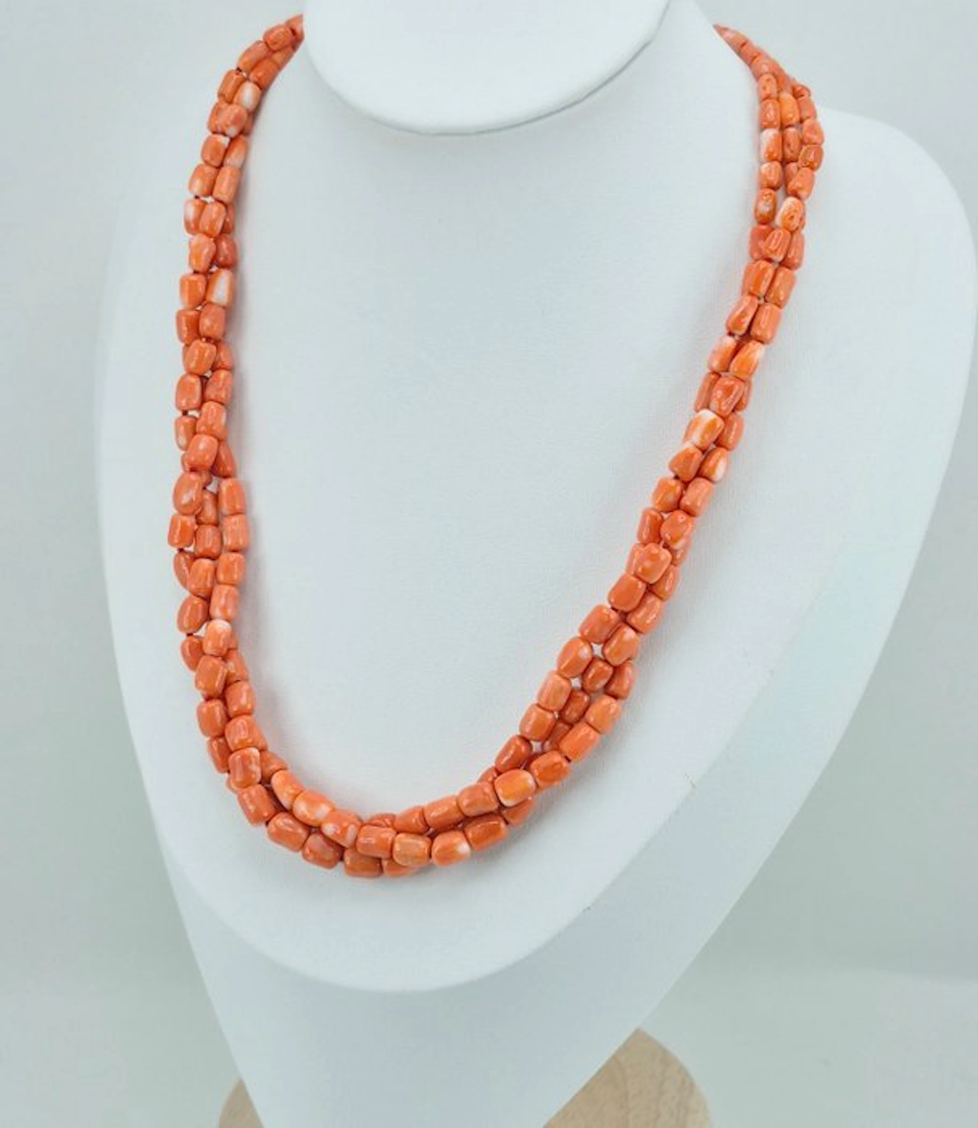 Coral - Silver, Gold-plated - Necklace - Corallo Cerasuolo