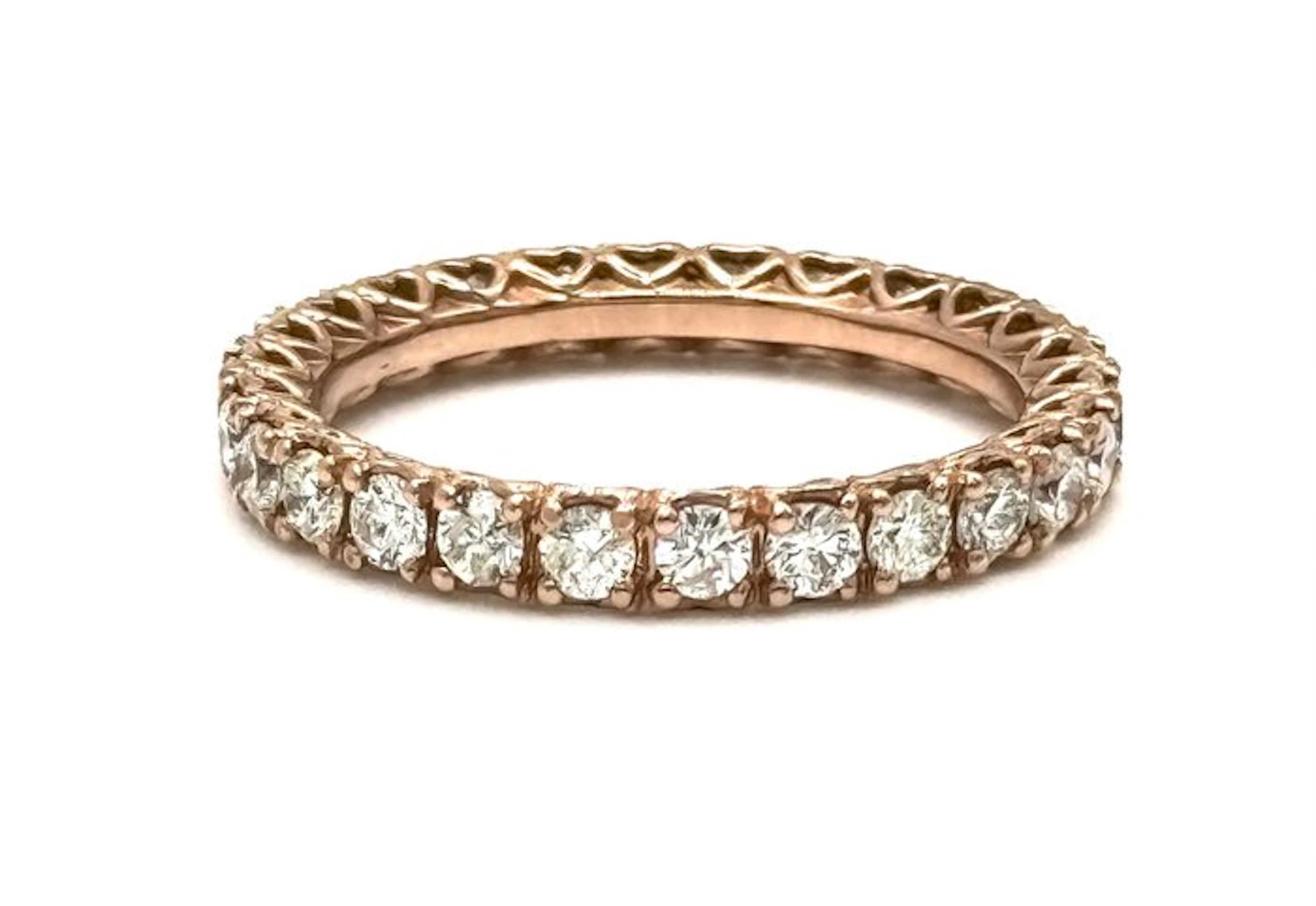 Engagement ring - 18 kt. Rose gold - 1.50ct. tw. Diamond (Natural) - Diamond