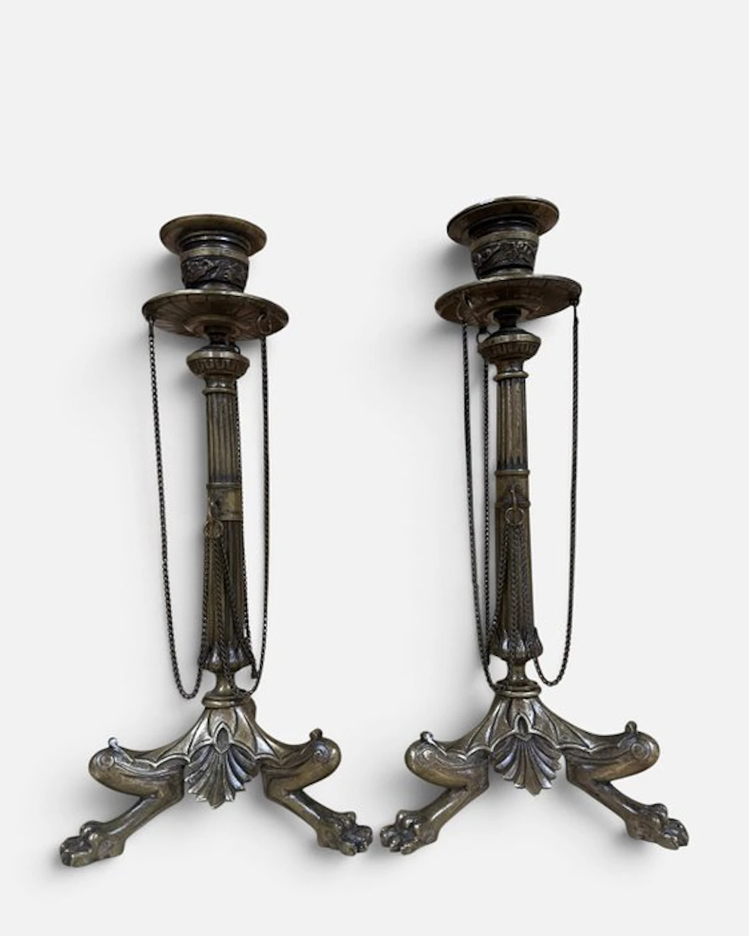 Candelabrum - Bronze - Pair of Candleholders