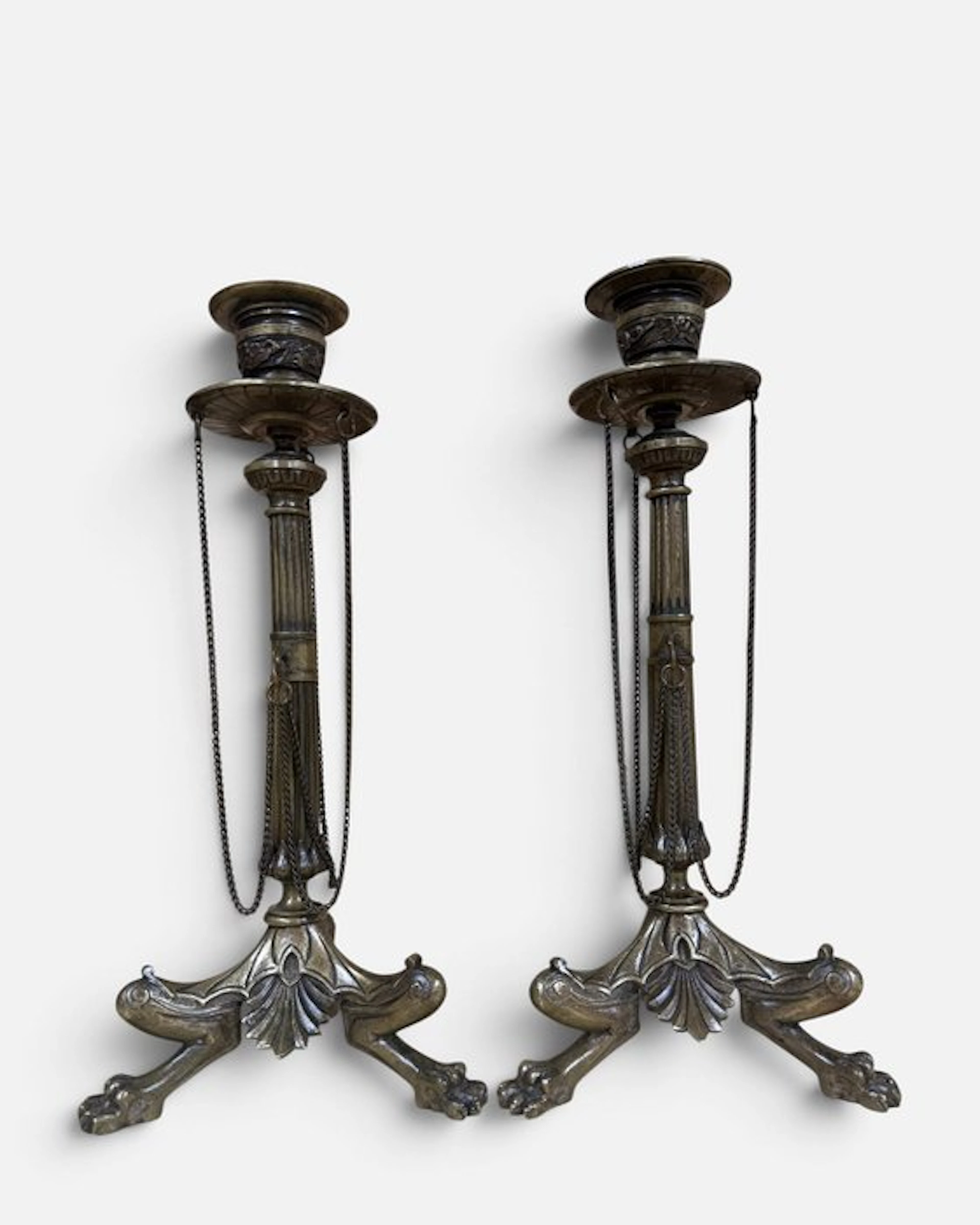 Candelabrum - Bronze - Pair of Candleholders