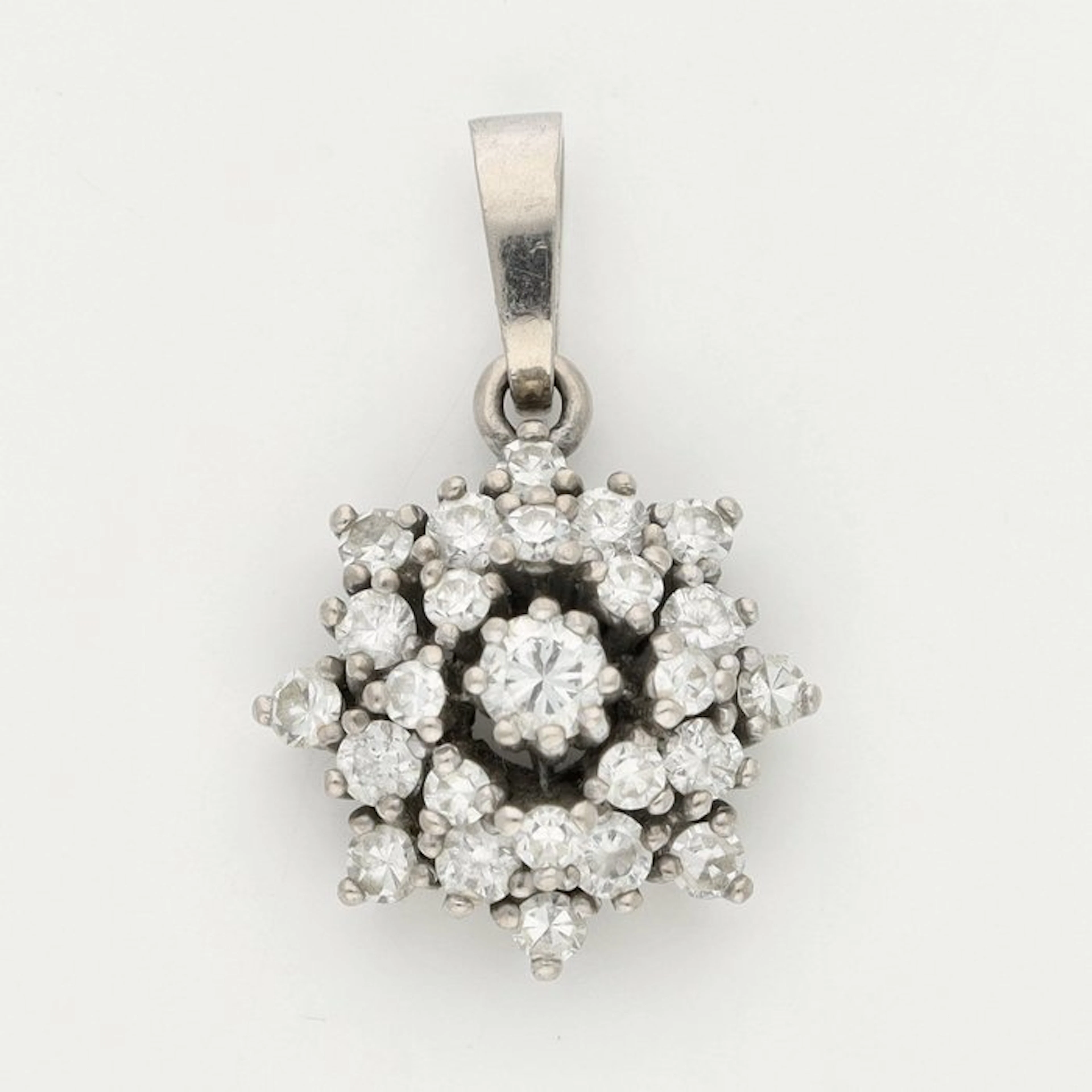 Pendant - 18 kt. White gold Diamond (Natural)