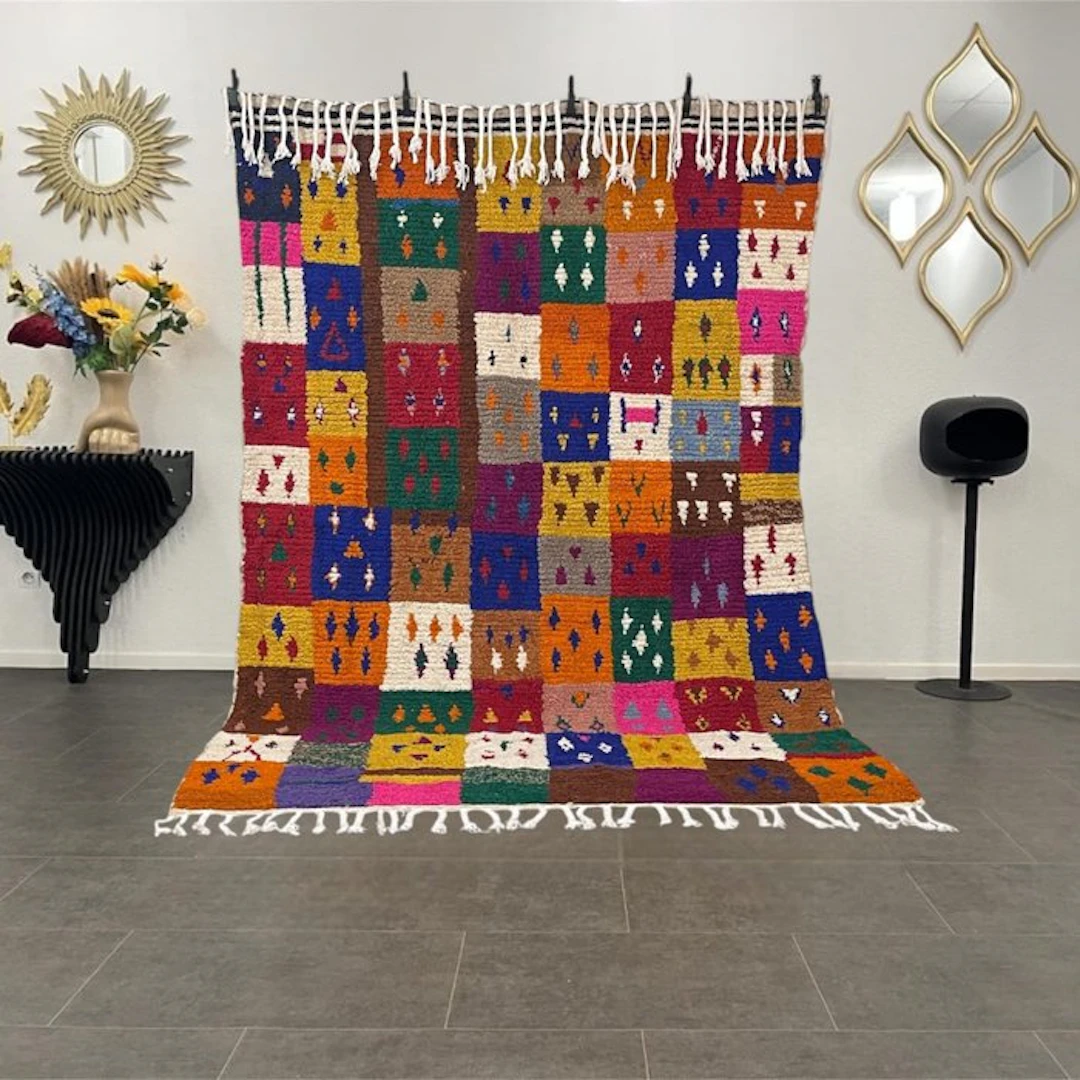 Berber, Colored Moroccan wool rug - Carpet - 250 cm - 166 cm - Handmade