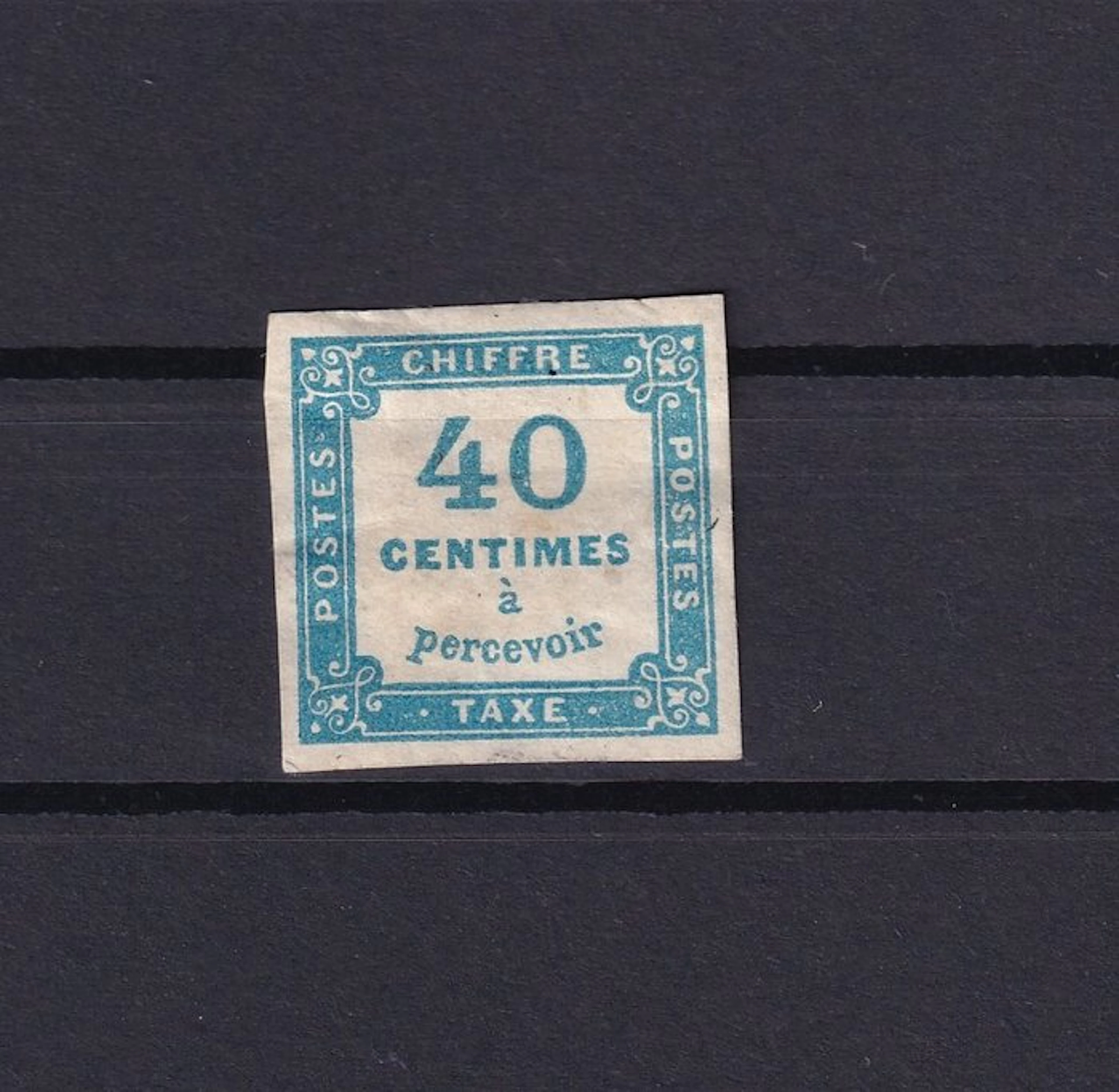 France 1871 - Rare tax 40c blue - Yvert taxe n°7