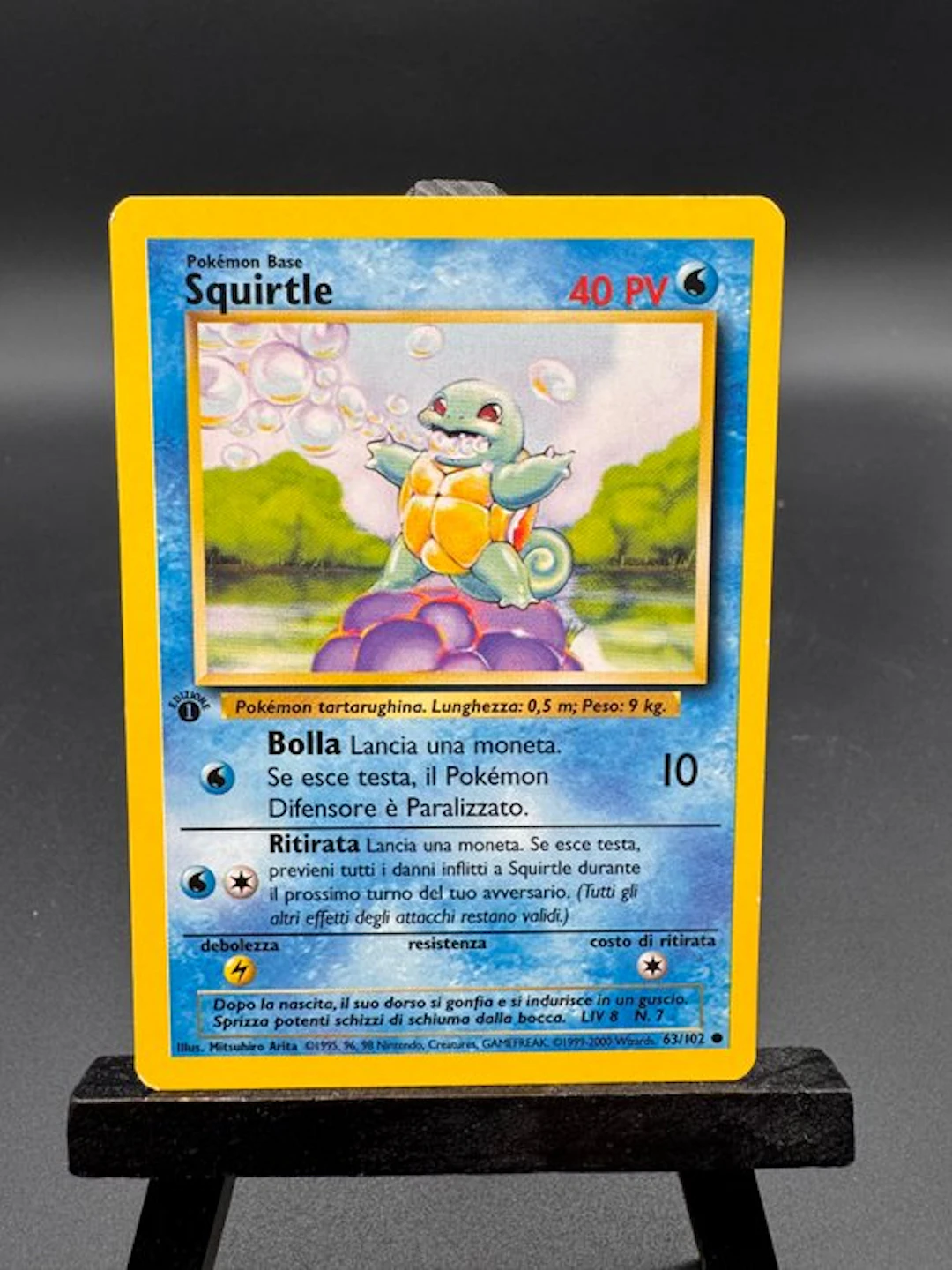 Pokémon - 1 Card - Squirtle 63/102 First edition - WOTC - Base set