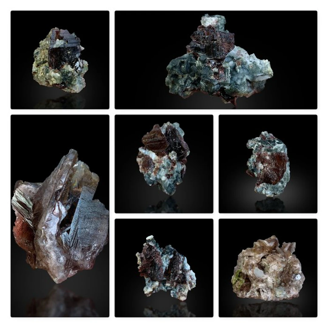Rare Axinite Crystal Specimen Lot – Natural Collector Minerals- 258 g - (7)