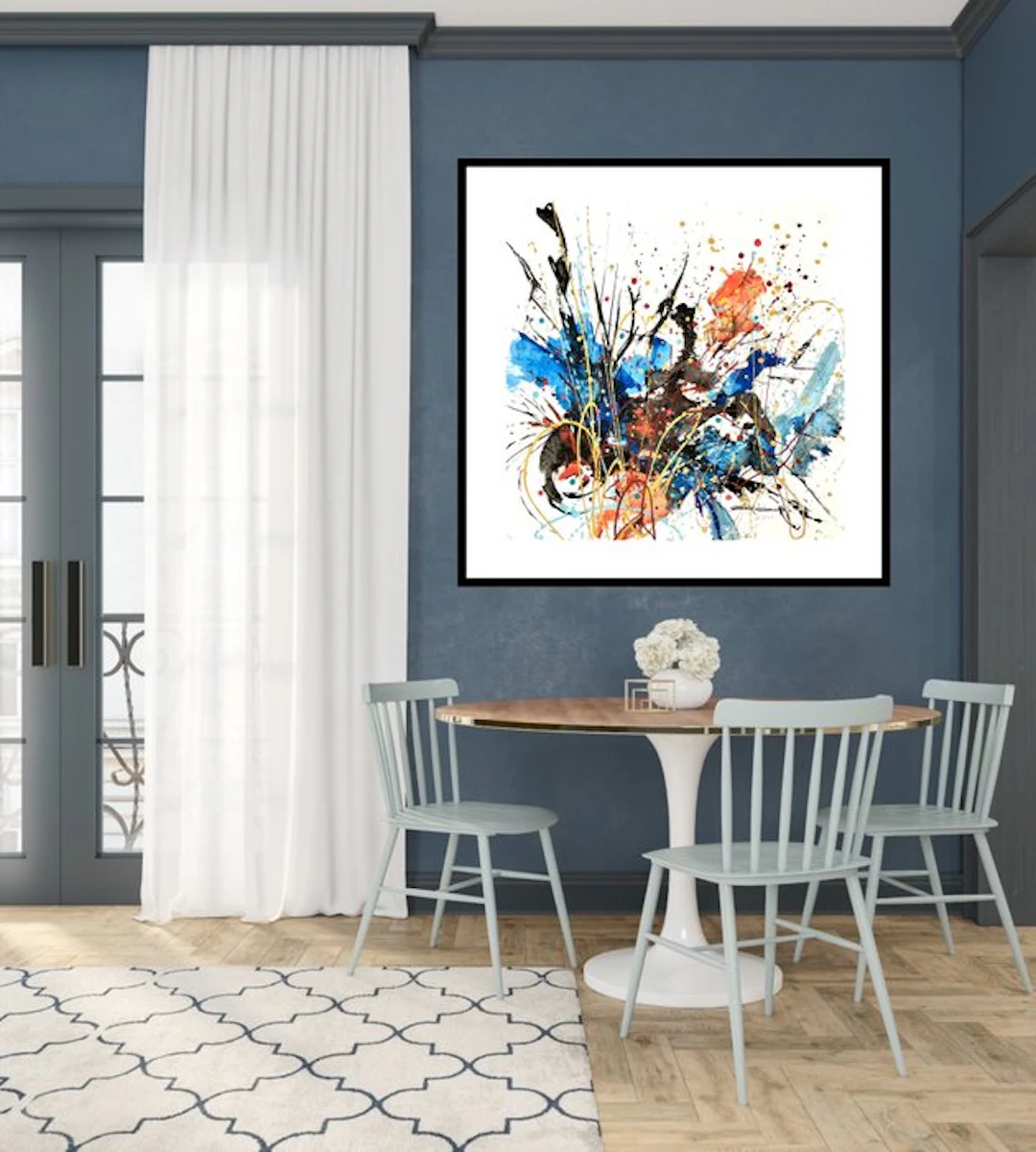 Dam Domido - NO RESERVE PRICE-Illuminations- 100 x 100 cm - White background