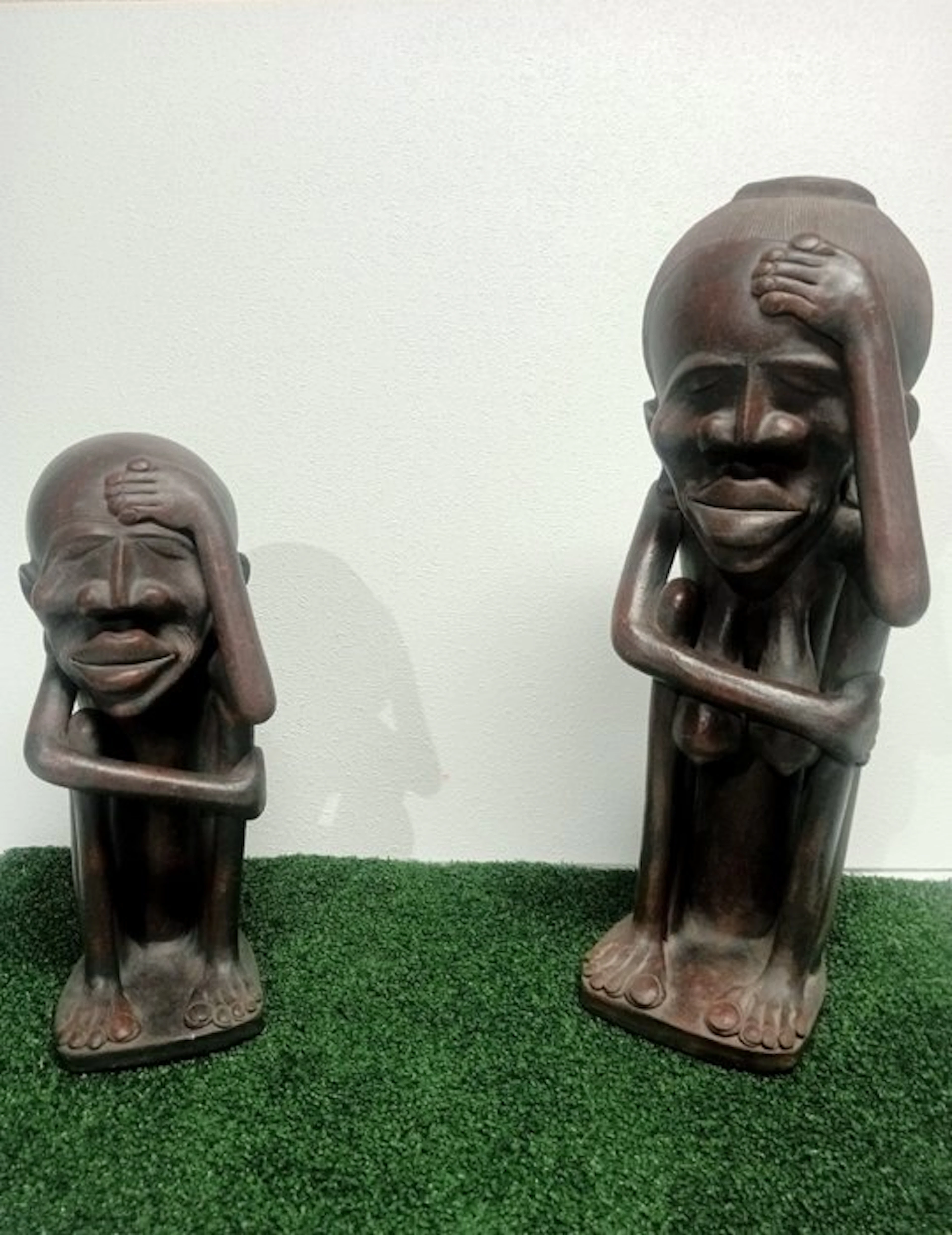 SIBON - Statue, Man/vrouw Sibon - 30.4 cm - Terracotta - 1970