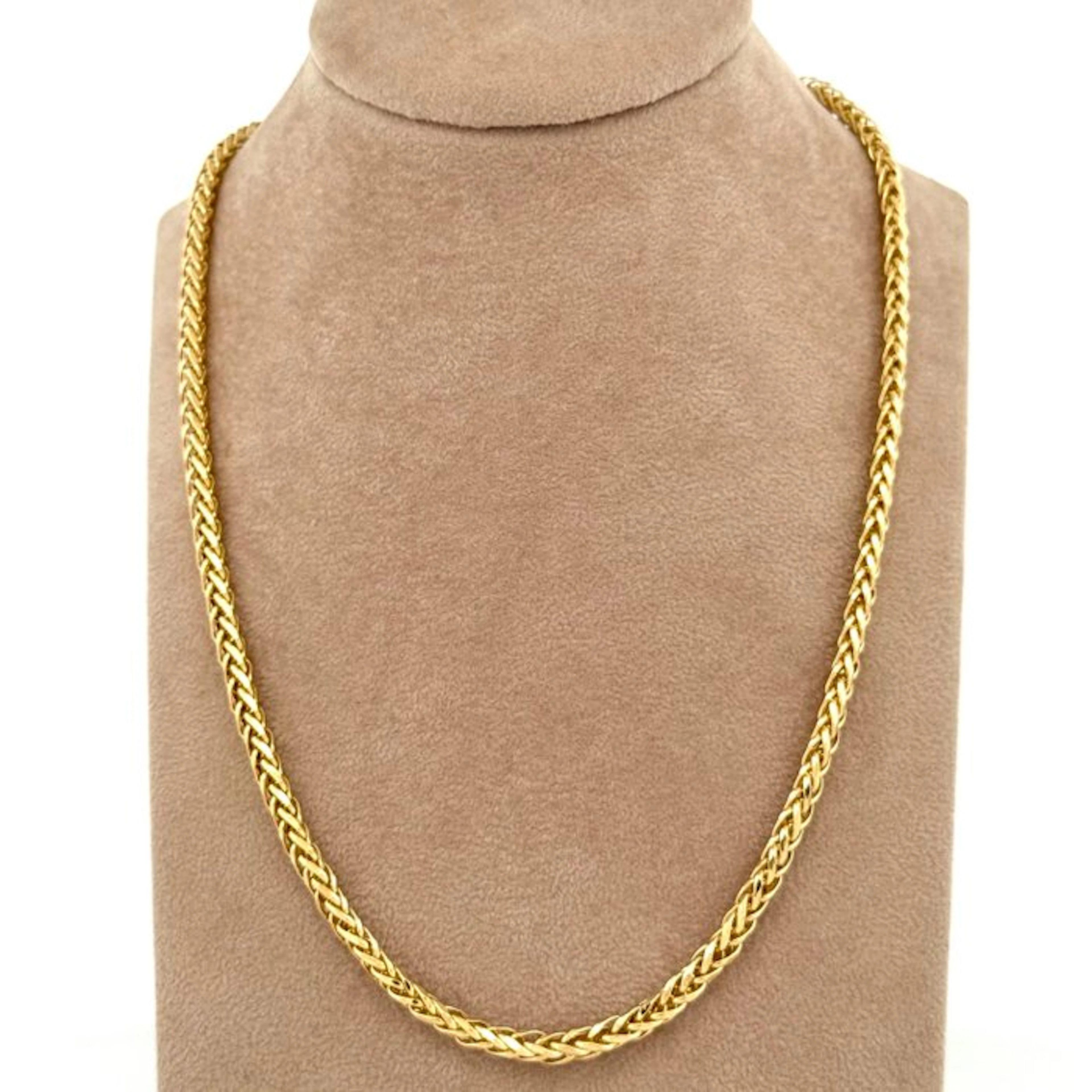 No reserve price - Necklace - 18 kt. Yellow gold - Spiga - 50 cm