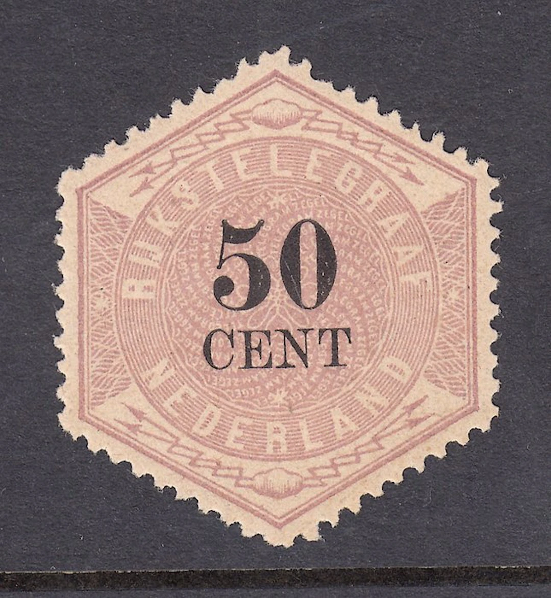 Netherlands 1877 - telegraph stamp - NVPH TG9